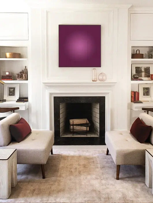 Magenta Halo by Alejandro Franseschini displayed in a modern living room interior