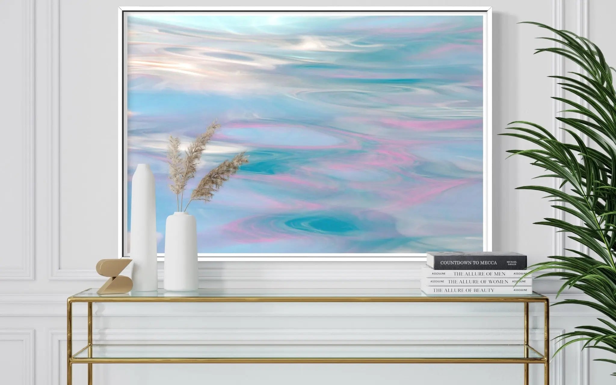 Pink Reflections by Ana Bonet presented in a curated interior design