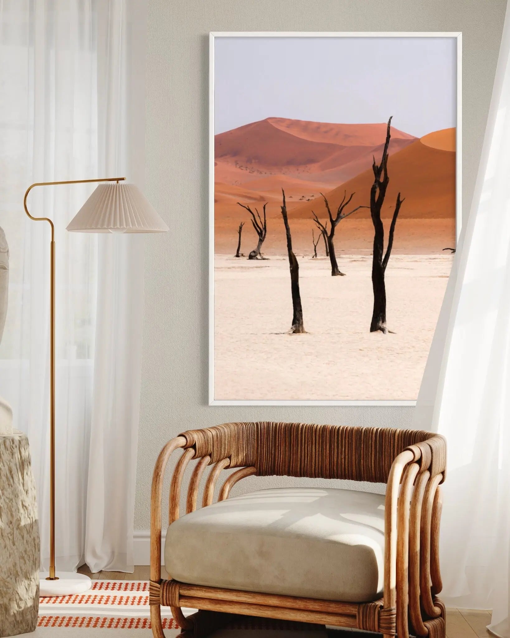 Desert Landscape by A. Francis styled in a contemporary interior setting