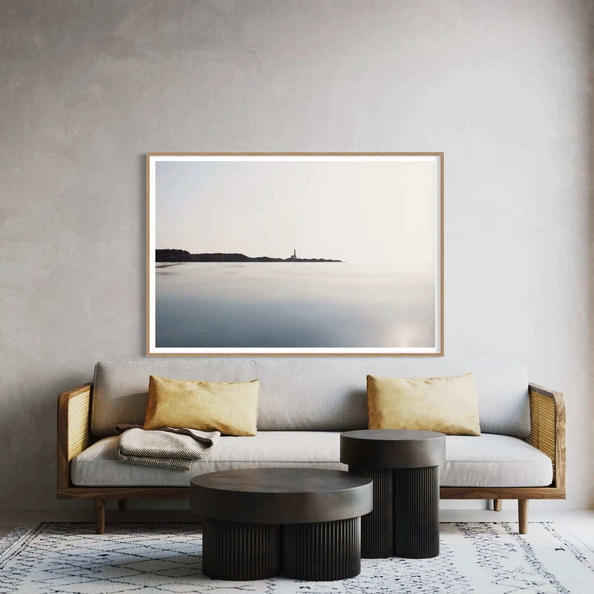 Lighthouse in Menorca by Enric Gener featured in an elegant interior space