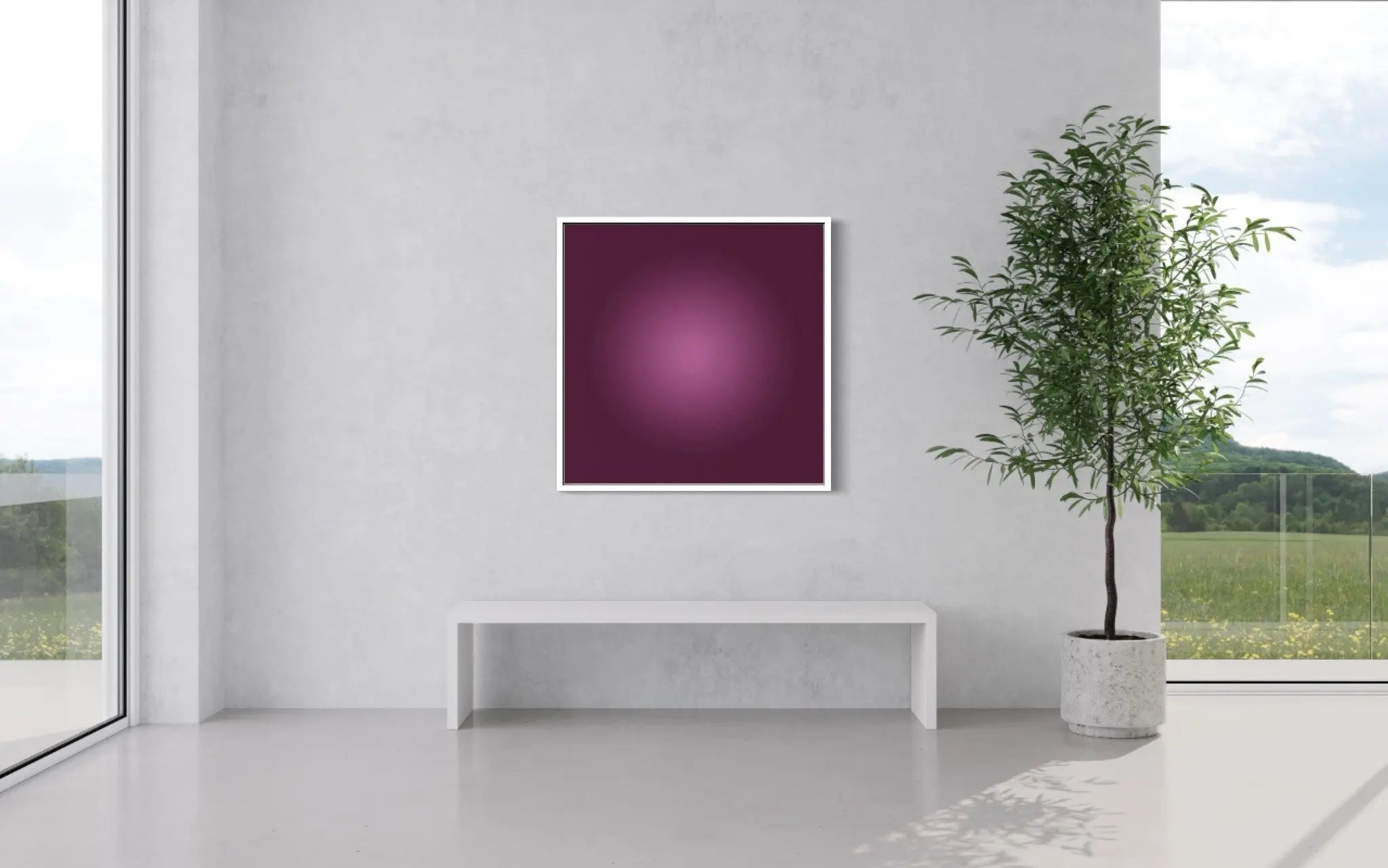 Magenta Halo by Alejandro Franseschini showcased in a designer room setting