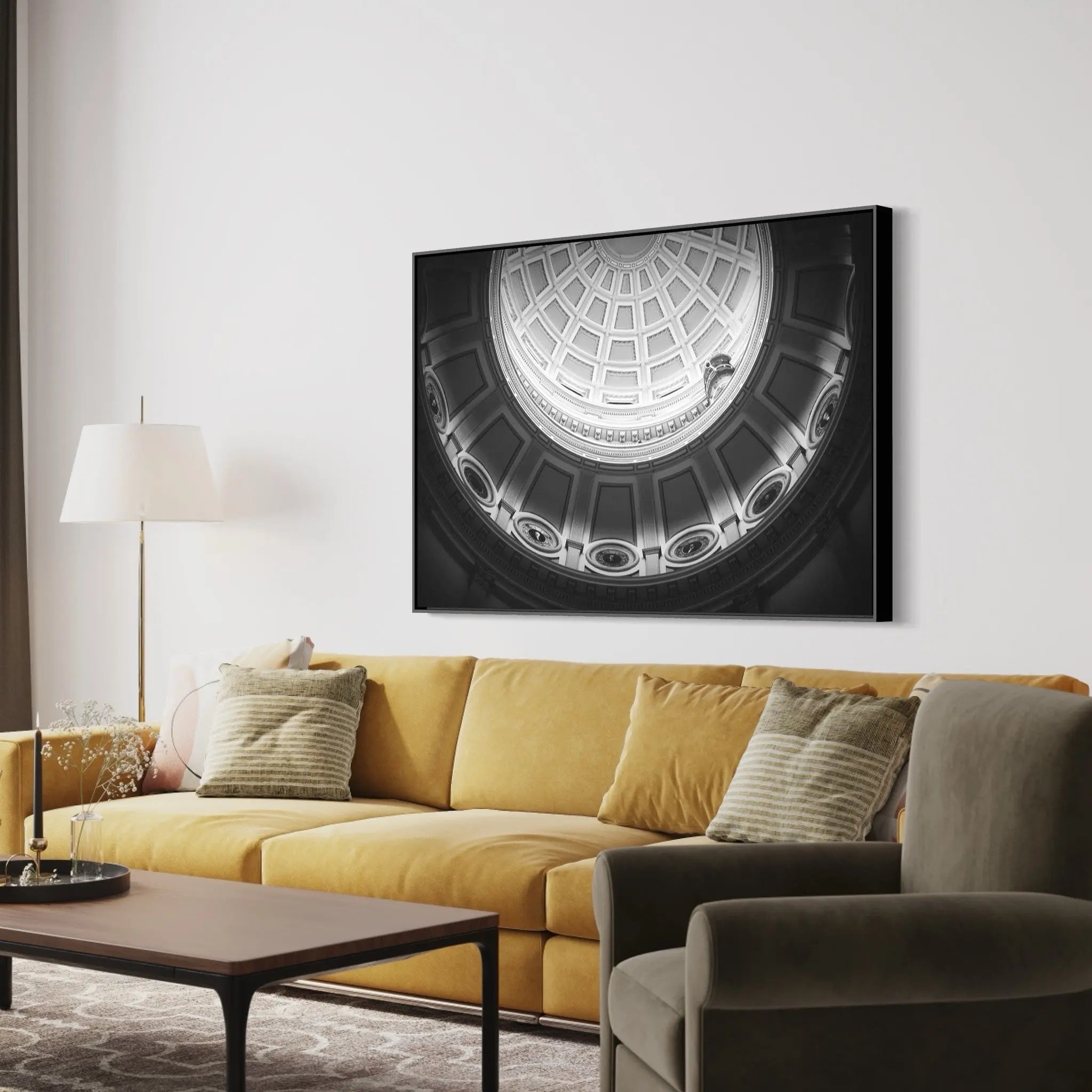 Black and White Dome by M. Hug showcased in a designer room setting