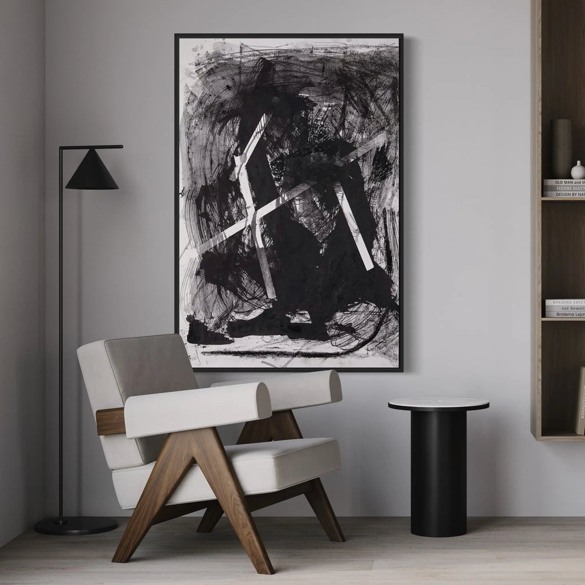 Wrapped up in Itself by Evelyn Ogly showcased in a designer room setting