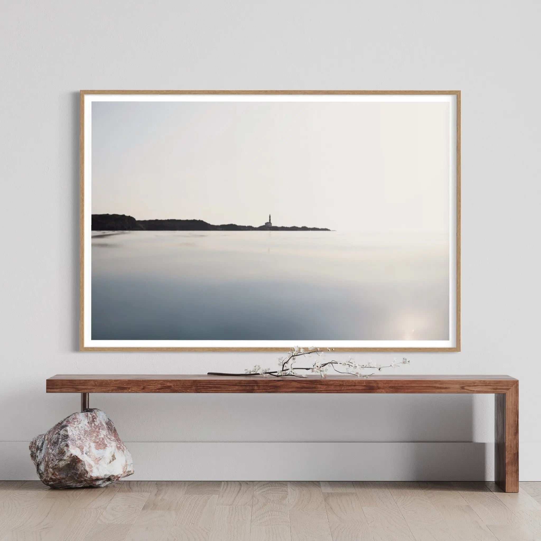 Lighthouse in Menorca by Enric Gener showcased in a designer room setting