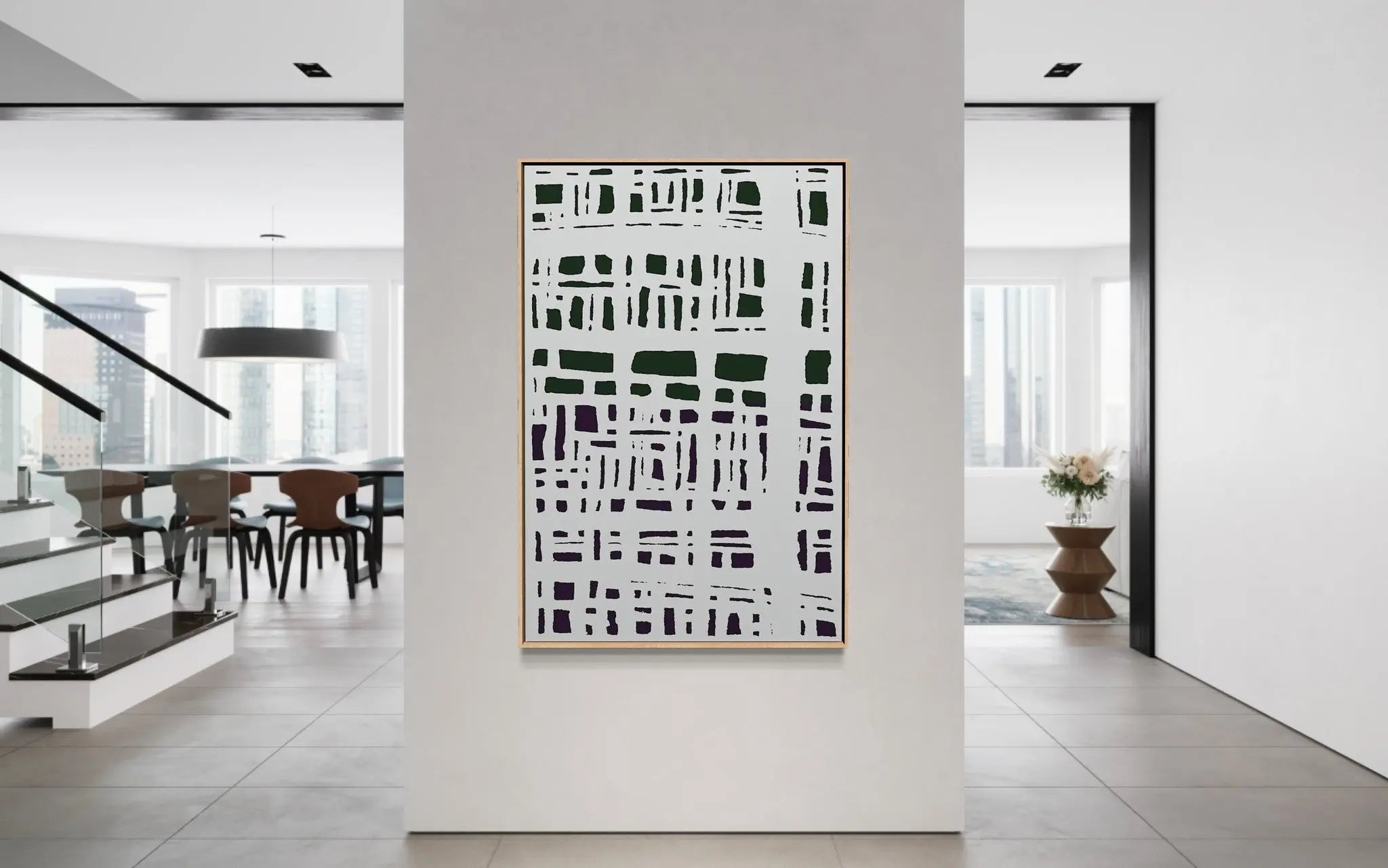 Scriptures by Alejandro Franseschini styled in a contemporary interior setting