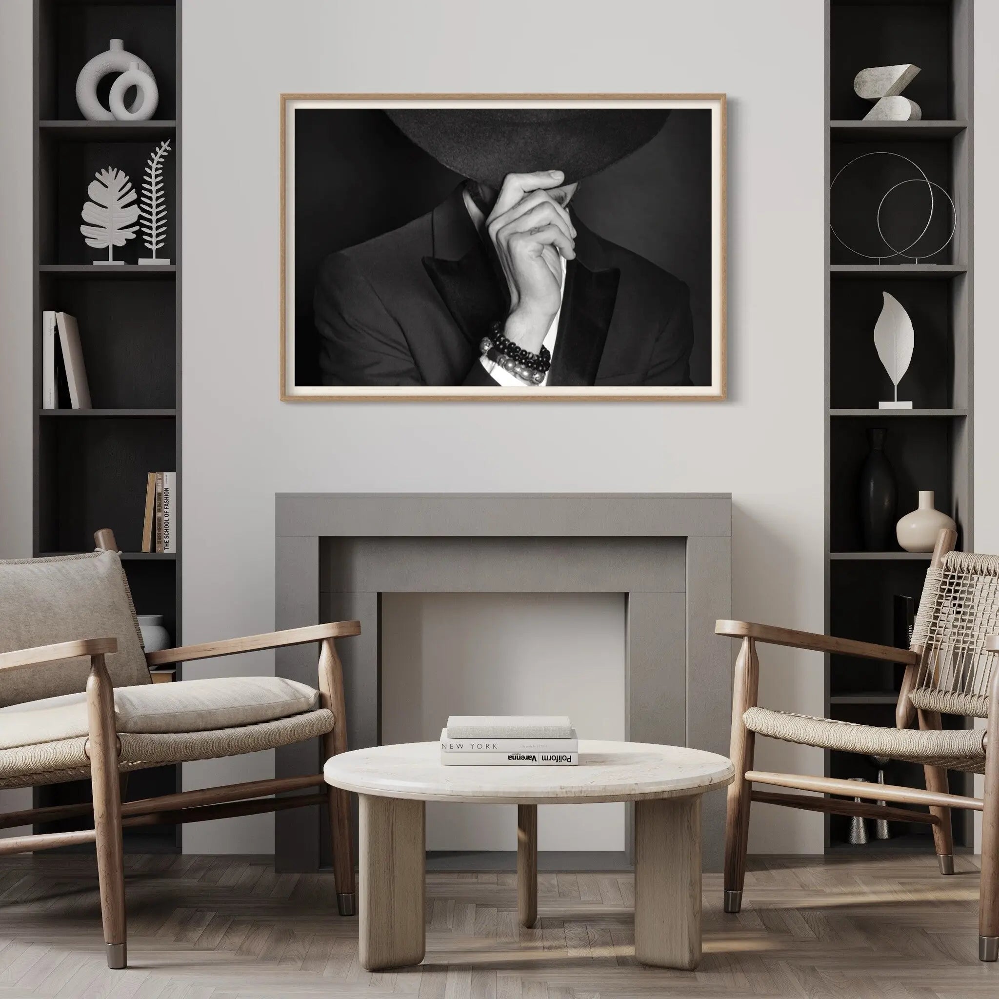Urban Modern Cowboy styled in a contemporary interior setting