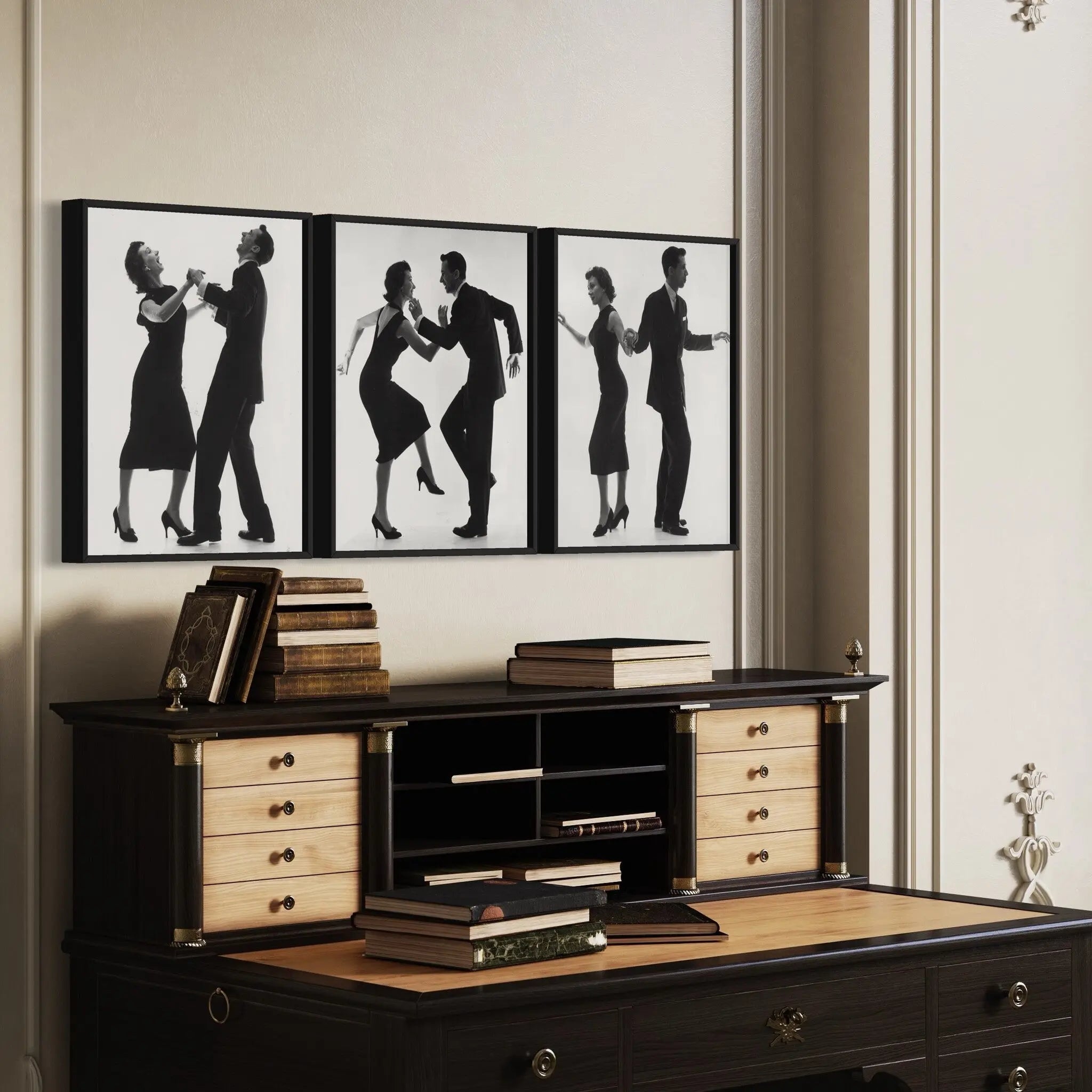 Vintage Cha-Cha-Cha Dance 1950s by Thurston Hopkins showcased in a designer room setting