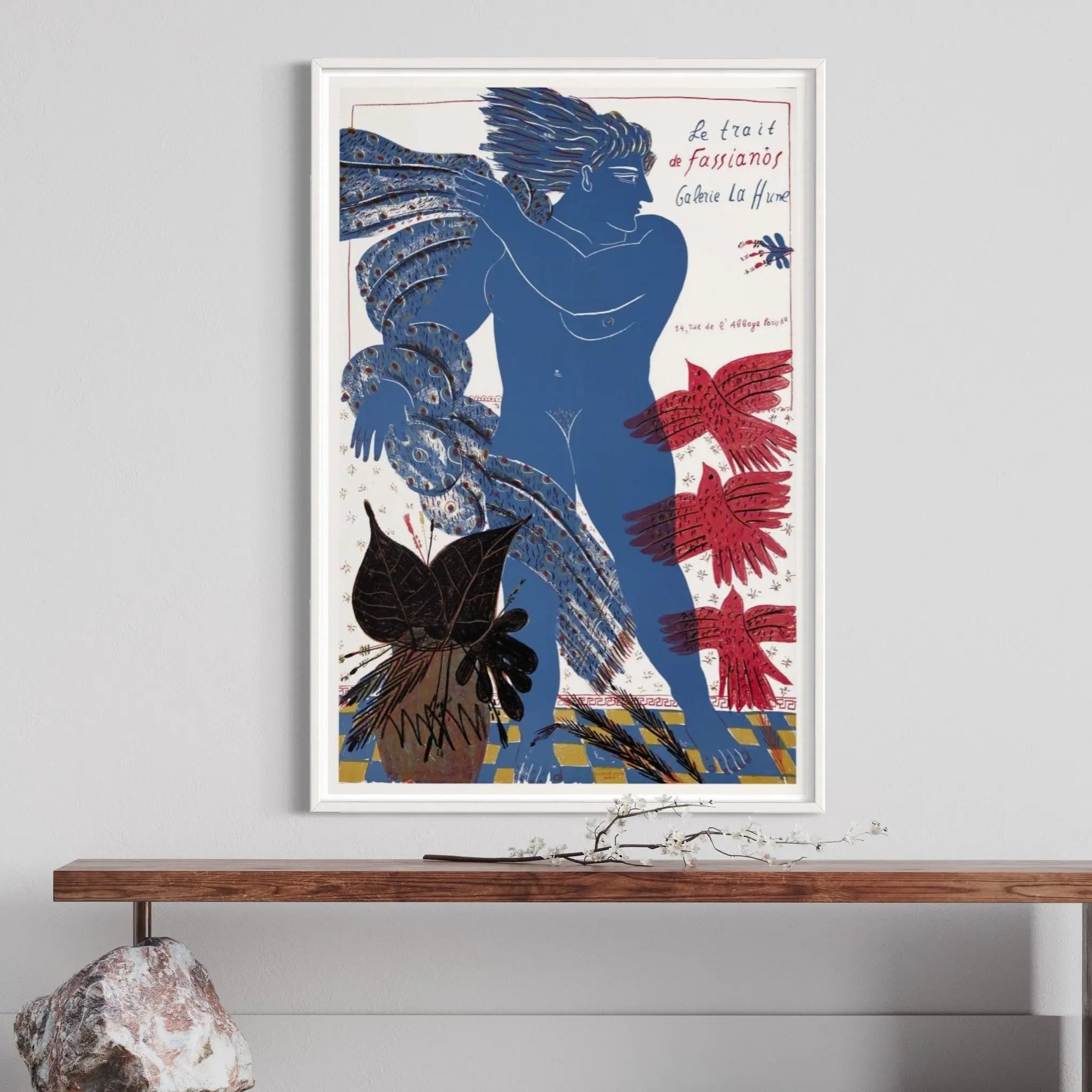 Le Trait De Fassianos Galerie La Hune Paris showcased in a designer room setting