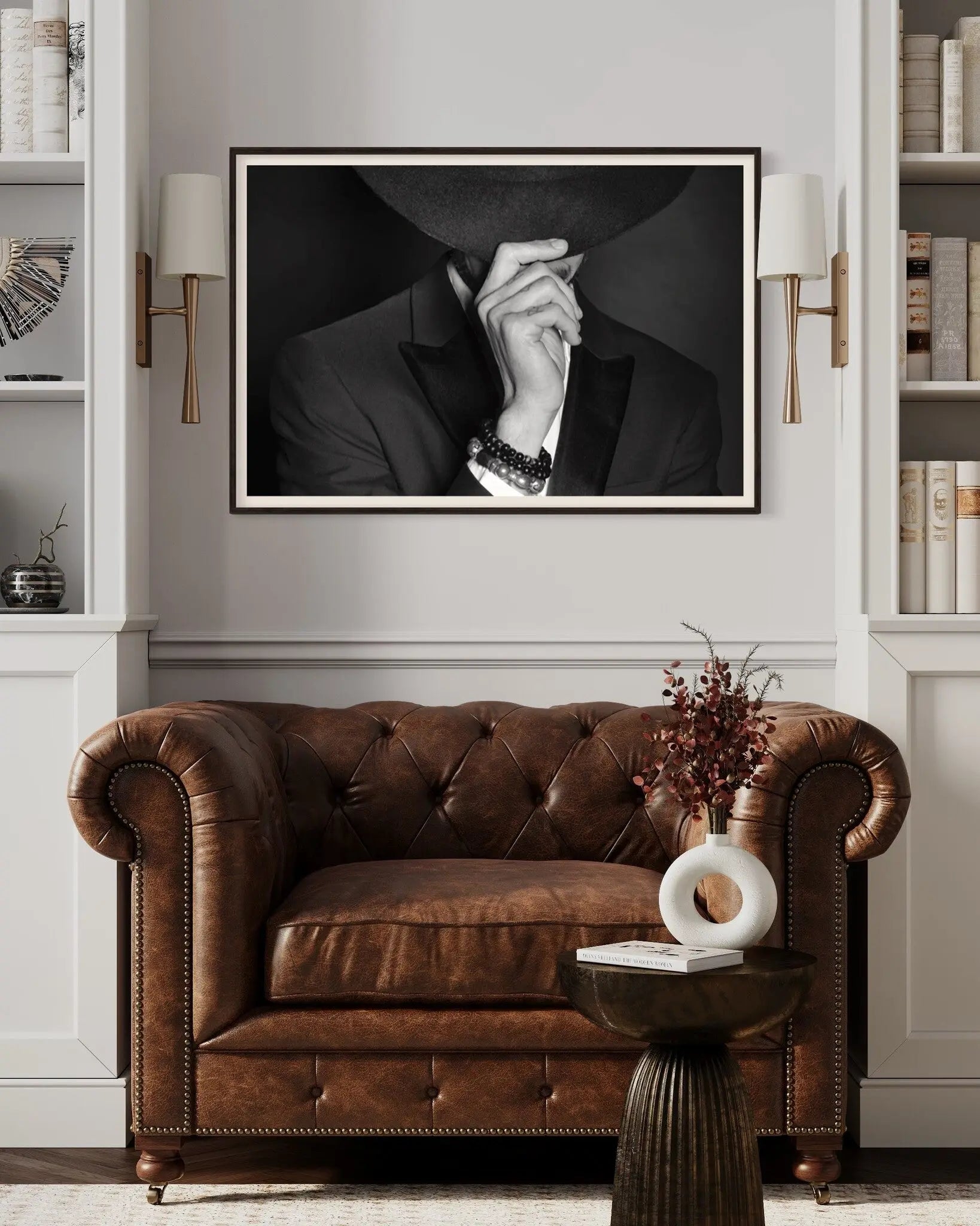 Urban Modern Cowboy showcased in a designer room setting