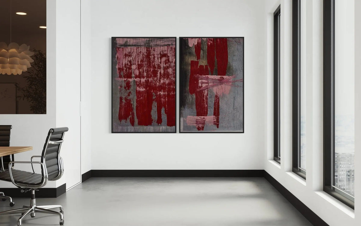 Universal Syncopations 2 by Evelyn Ogly featured in an elegant interior space