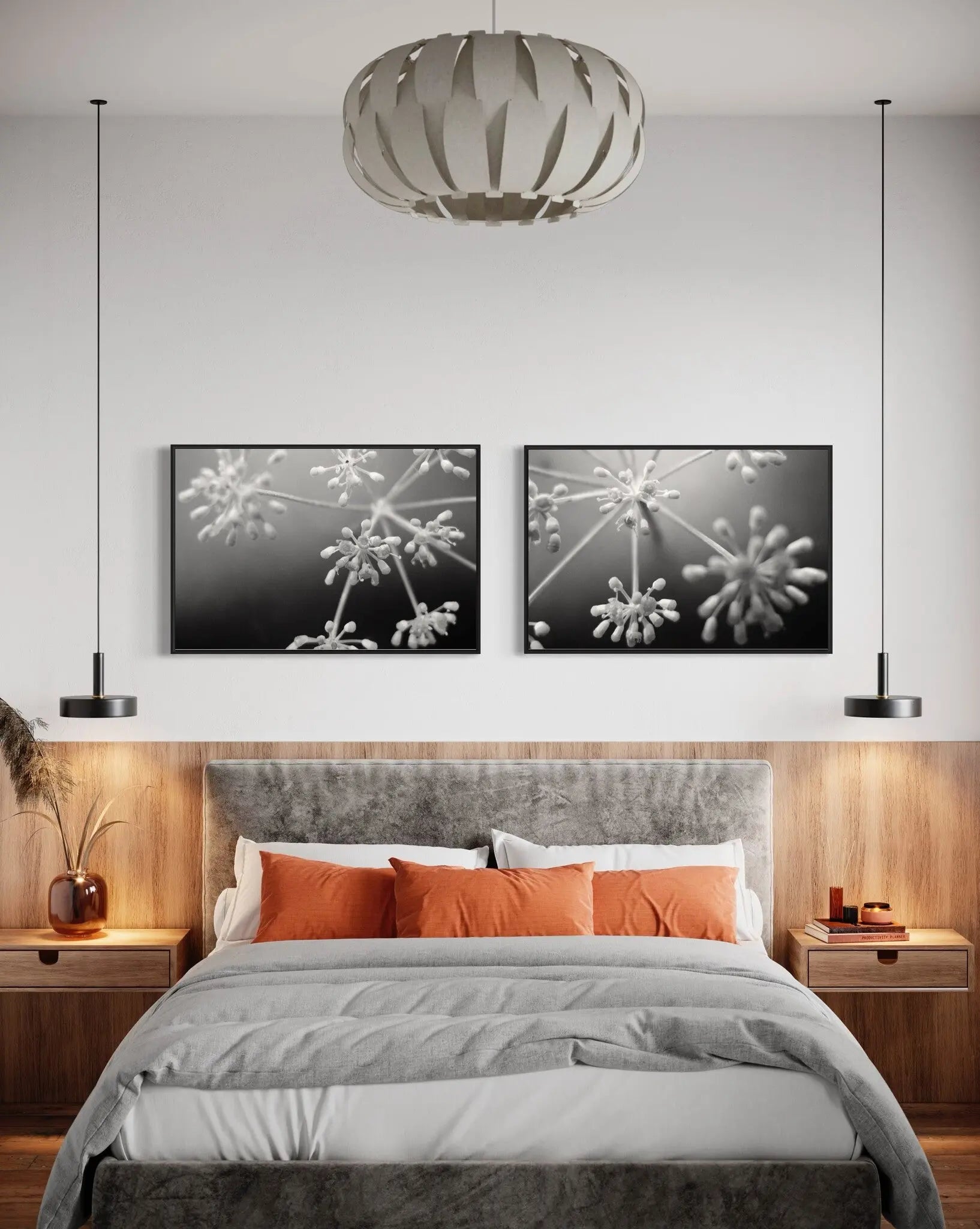 Fleurs Blanches 2 by Eric Gizard presented in a curated interior design