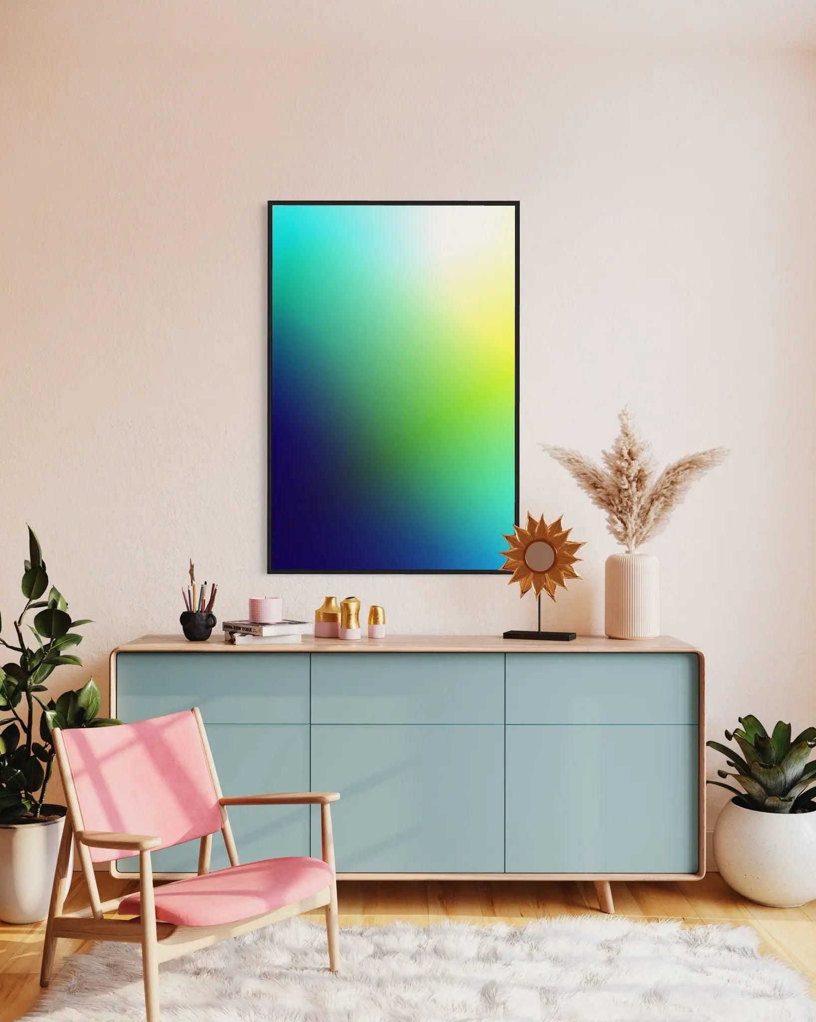 Transcolored by A Gerber displayed in a modern living room interior
