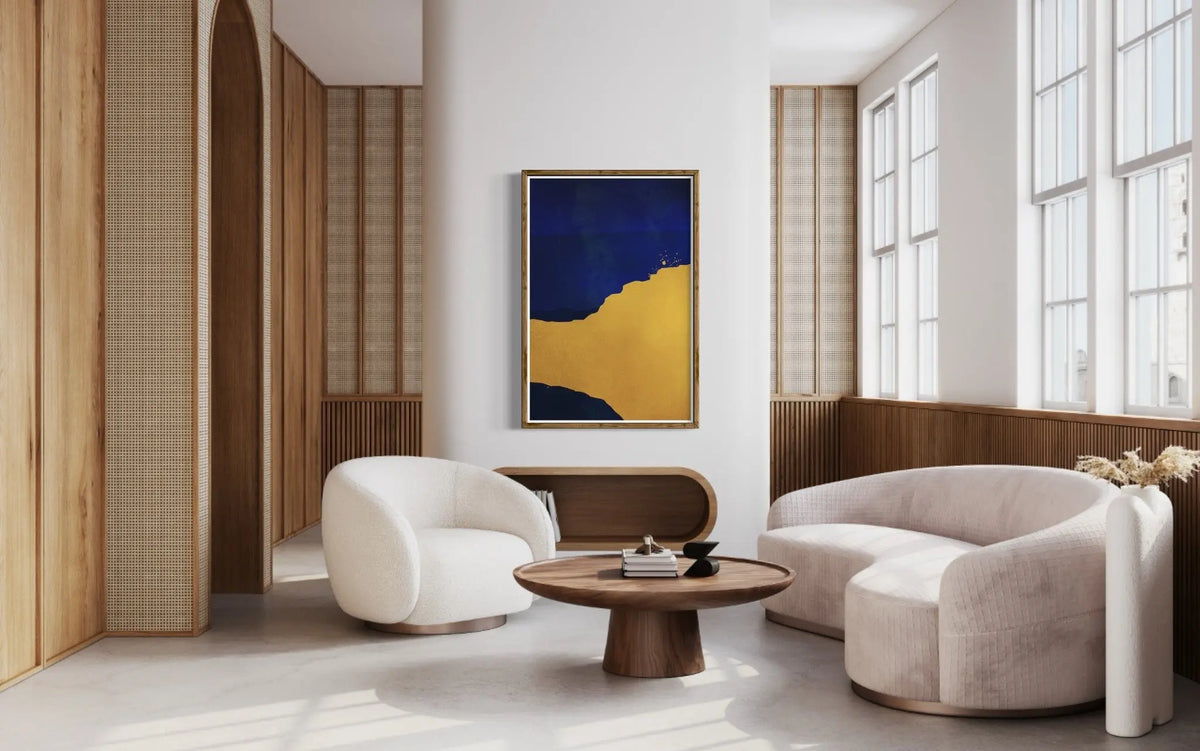 Disparity by Alejandro Franseschini displayed in a modern living room interior