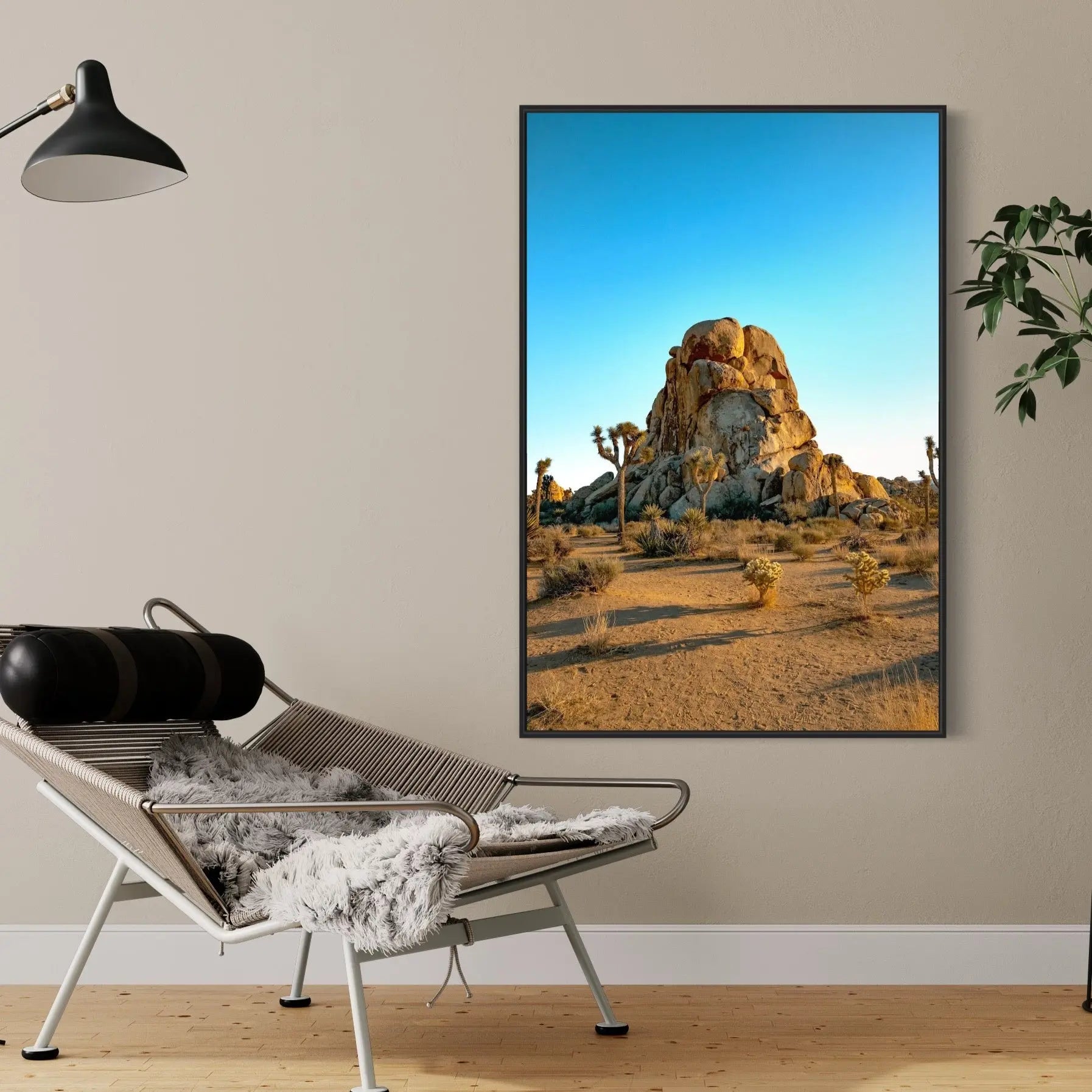 Palm Desert Landscape by A. Rossi installed in a luxury residential interior
