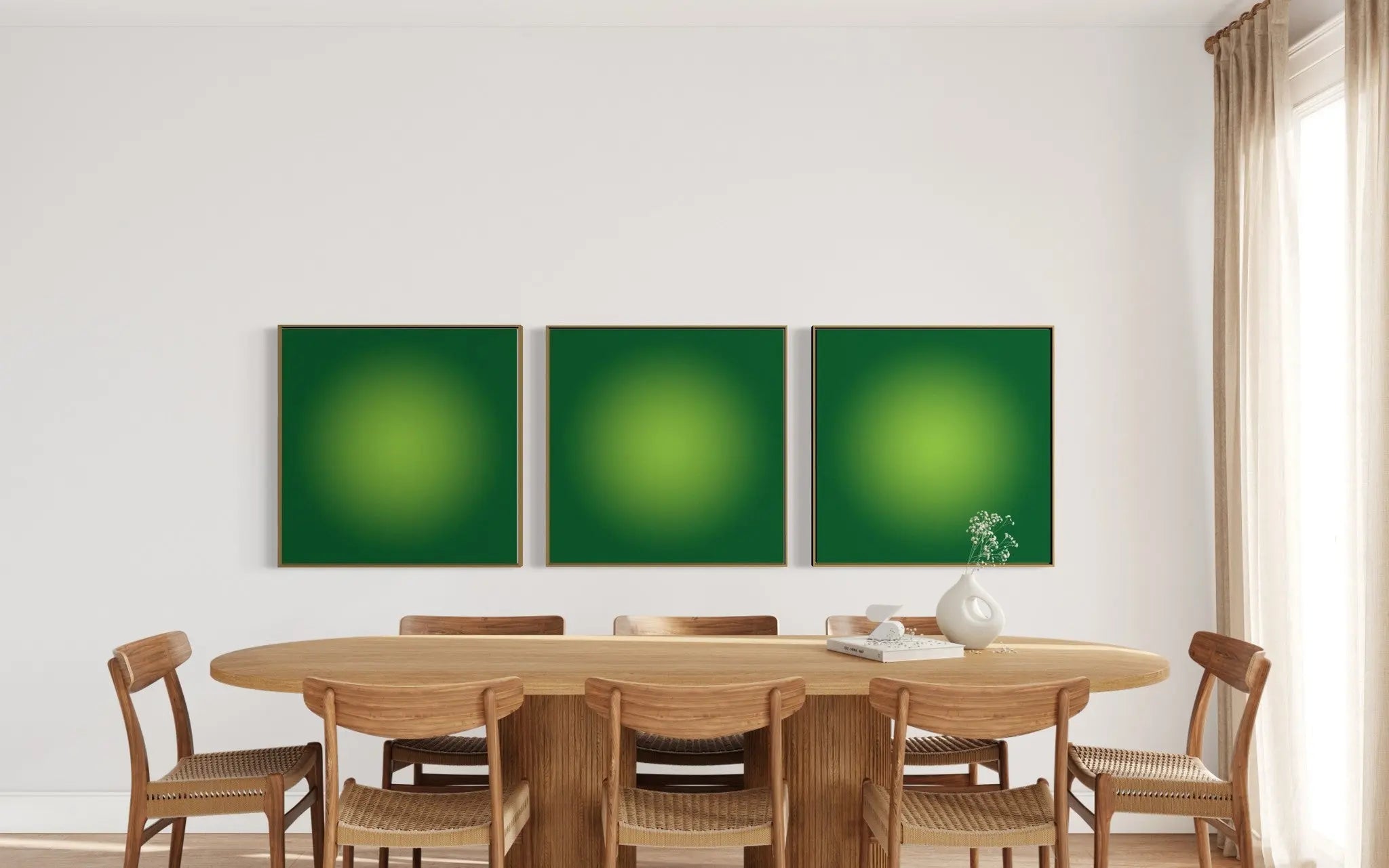 Green Halo by Alejandro Franseschini featured in an elegant interior space