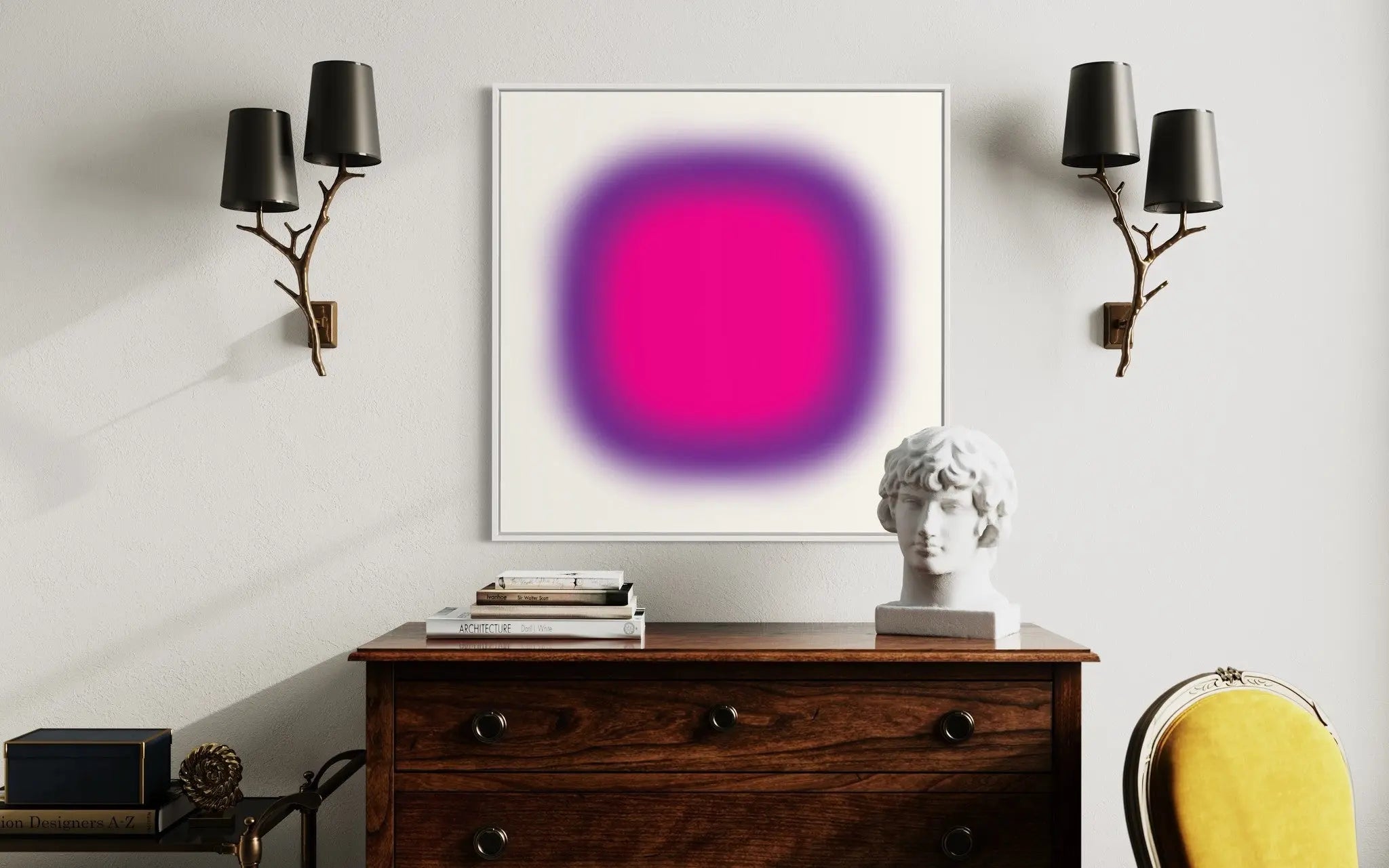Psychedelic by Alejandro Franseschini displayed in a modern living room interior