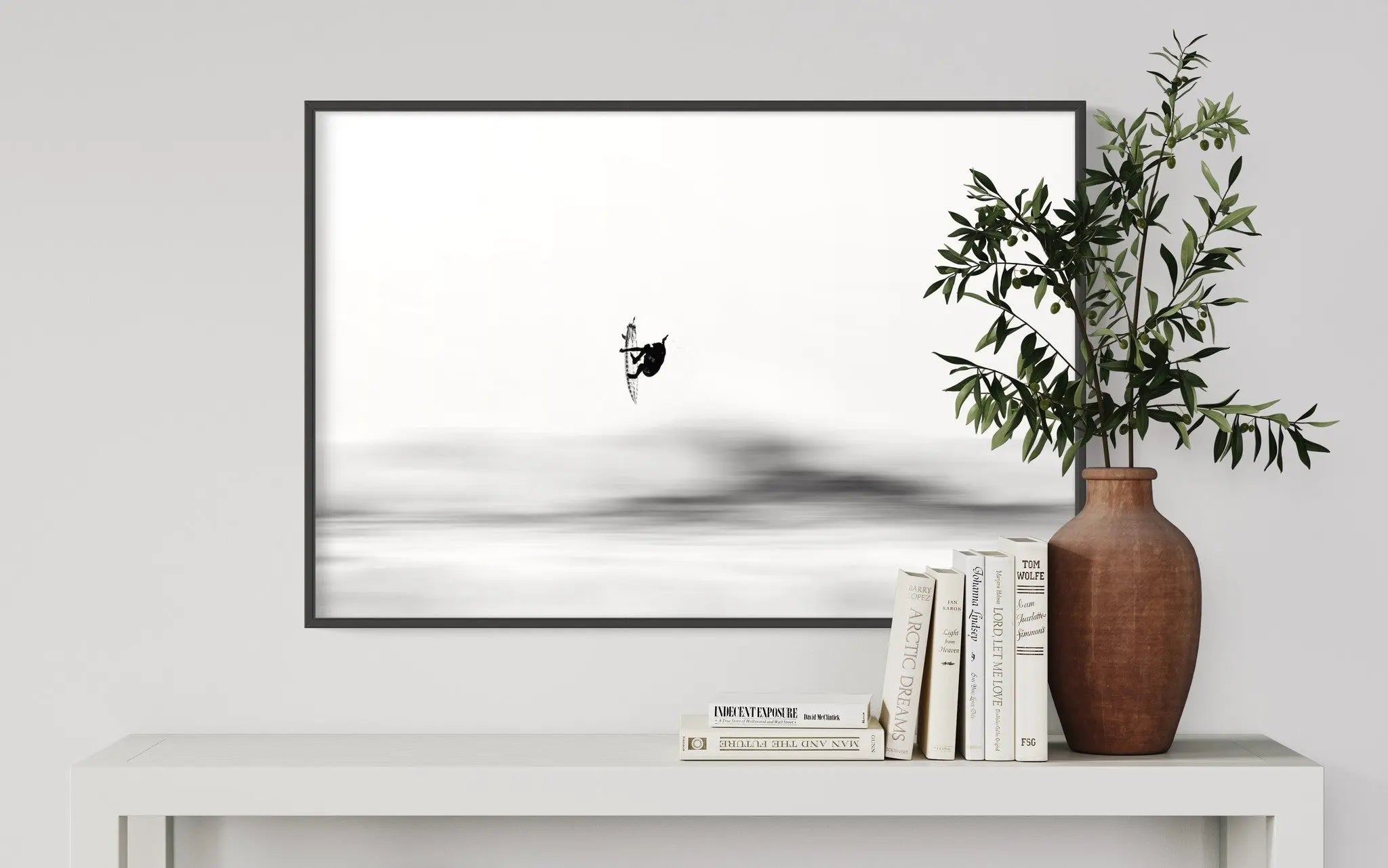 Up High by Enric Gener displayed in a modern living room interior