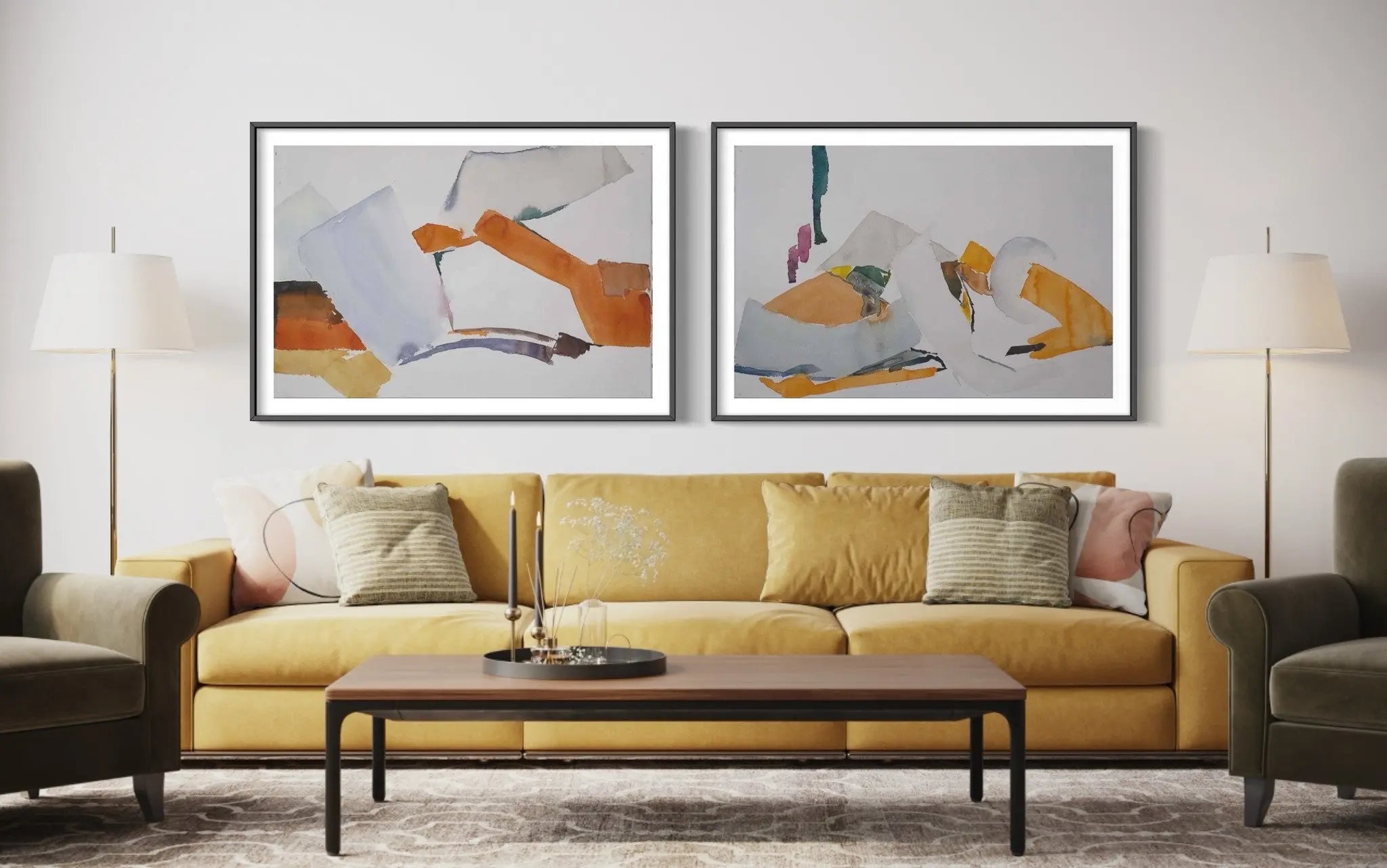 Subliminal I by Encarnacion Portal Rubio displayed in a modern living room interior