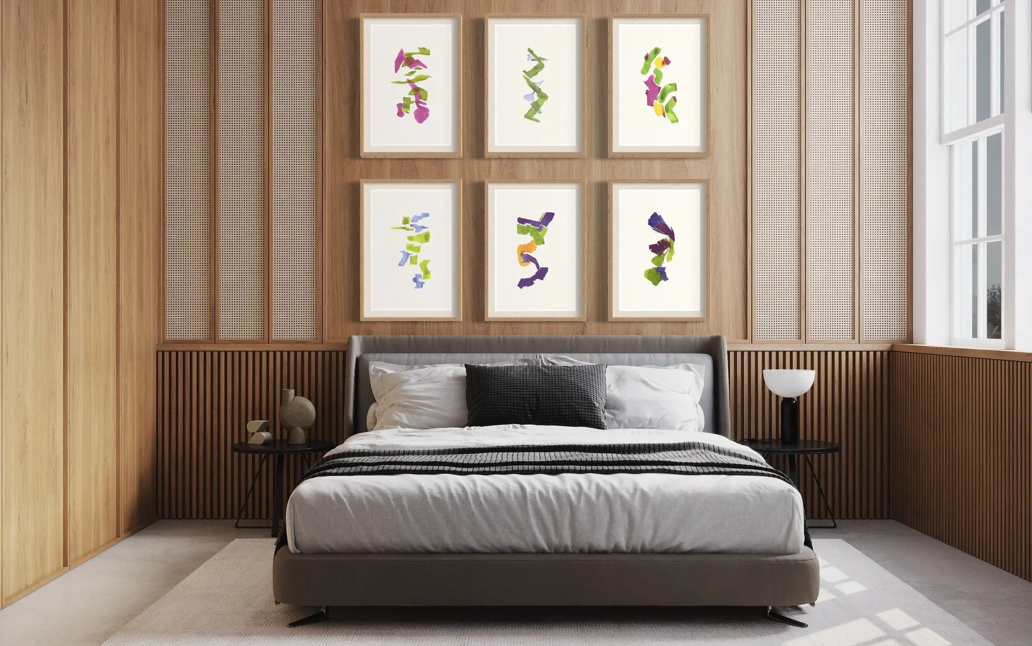 Color Study 20 by Encarnacion Portal Rubio displayed in a modern living room interior