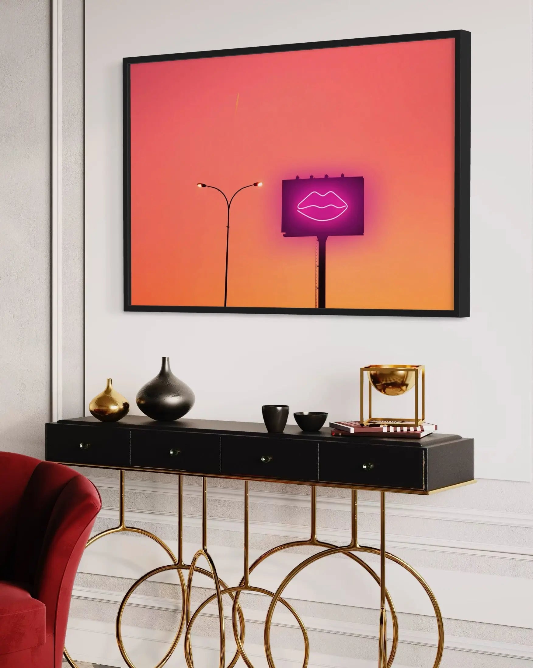 Billboard in the City by Artur Debat styled in a contemporary interior setting
