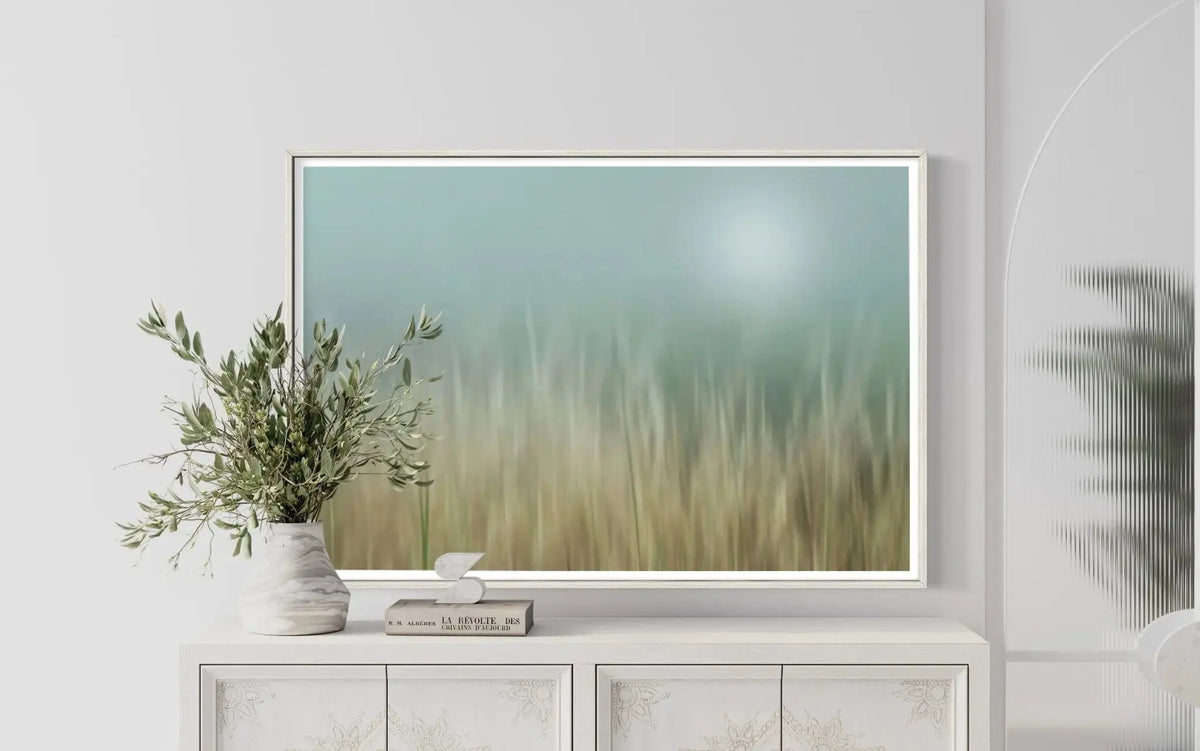 Bliss by Karen Thom displayed in a modern living room interior