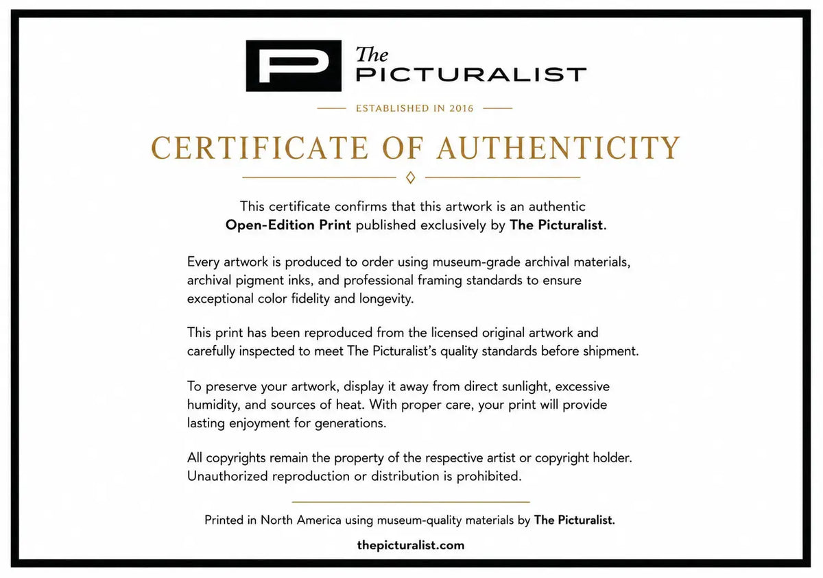 The Picturalist Open Edition Certificate of Authenticity for Castle Howard Michael Beckwidth