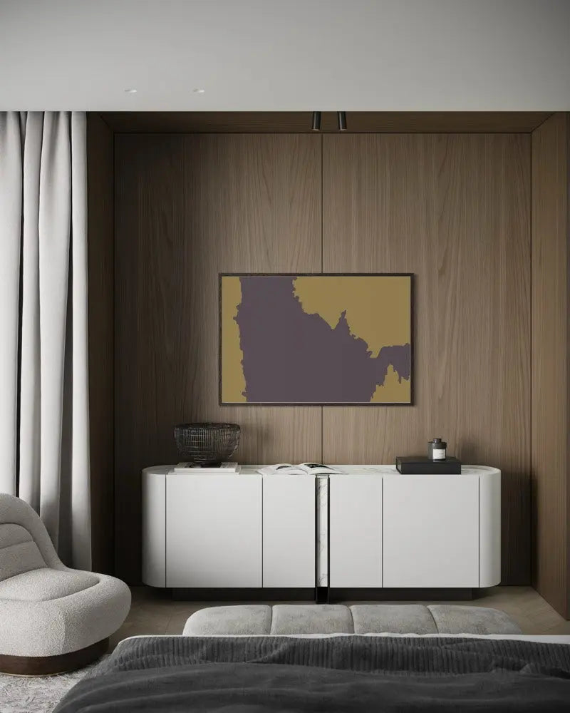 Dreamscape by Alejandro Franseschini displayed in a modern living room interior