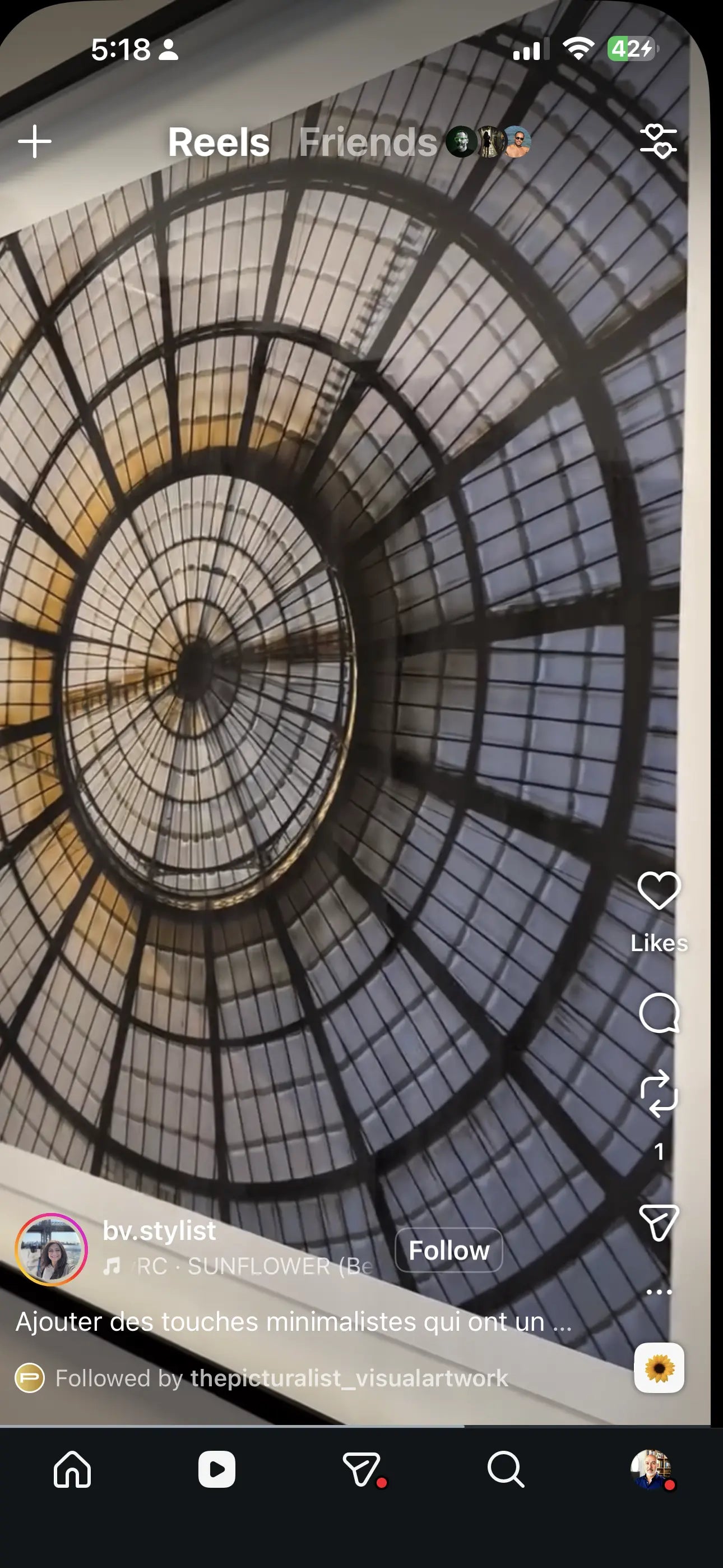 Glass Dome presented in a curated interior design