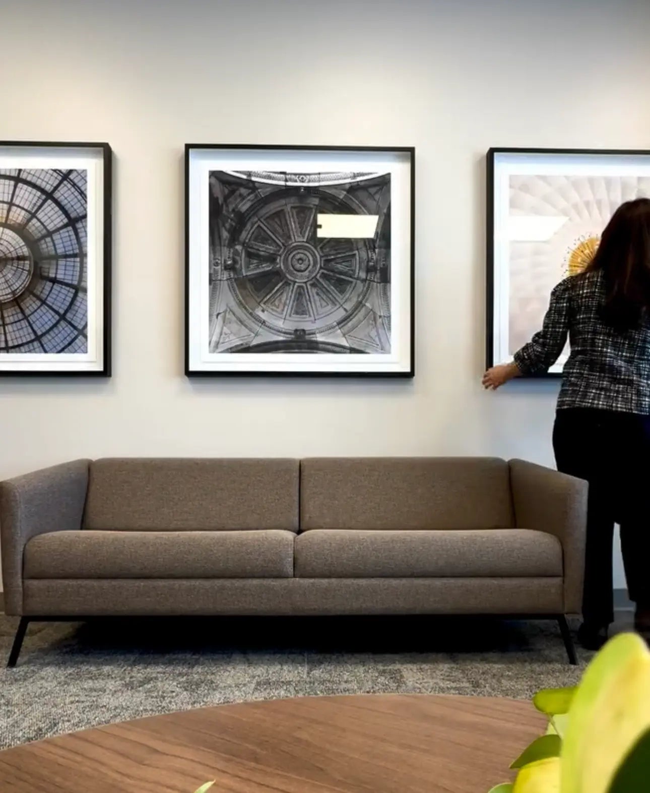 Glass Dome styled in a contemporary interior setting