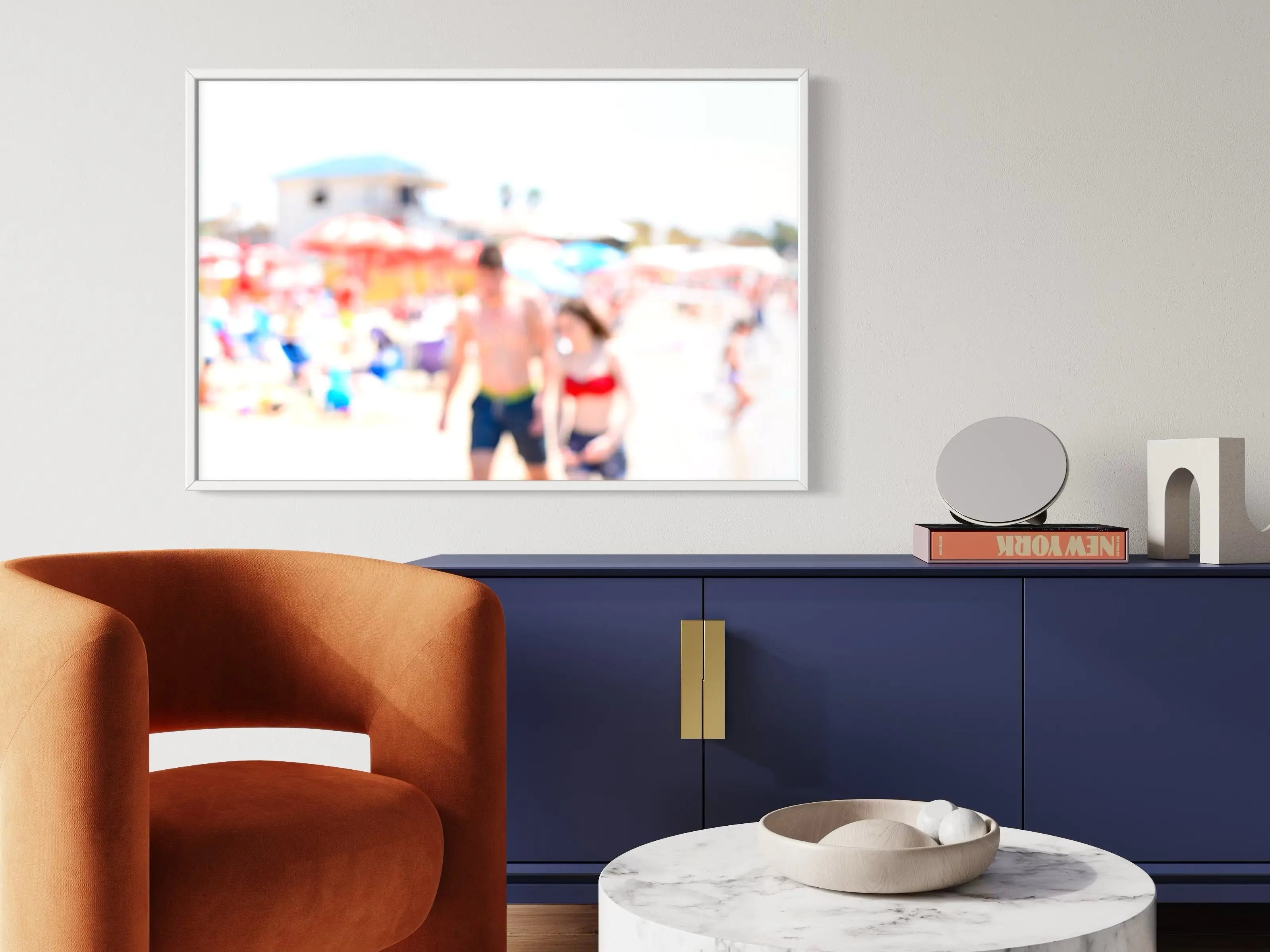 Seaside 14 by Tal Paz-Fridman displayed in a modern living room interior