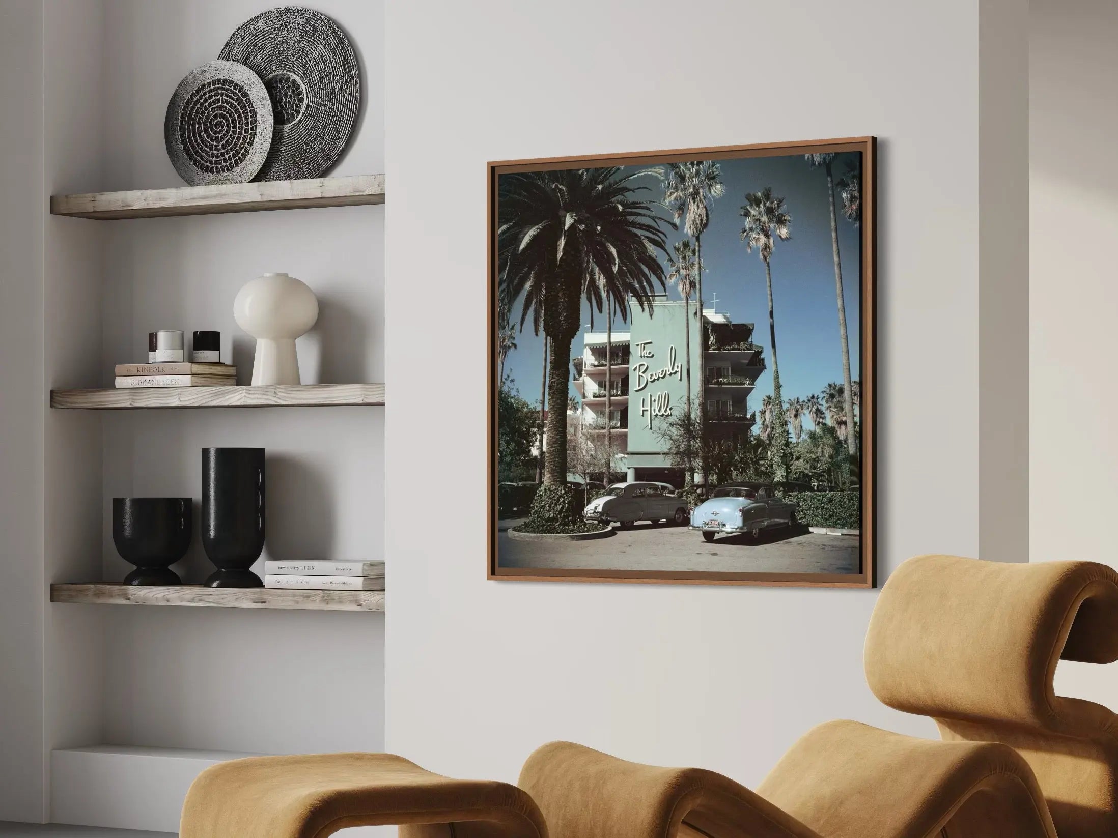 Beverly Hills Hotel by Slim Aarons styled in a contemporary interior setting