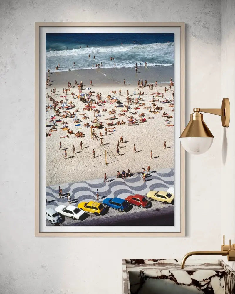 Copacabana Beach Brazil by Slim Aarons styled in a contemporary interior setting
