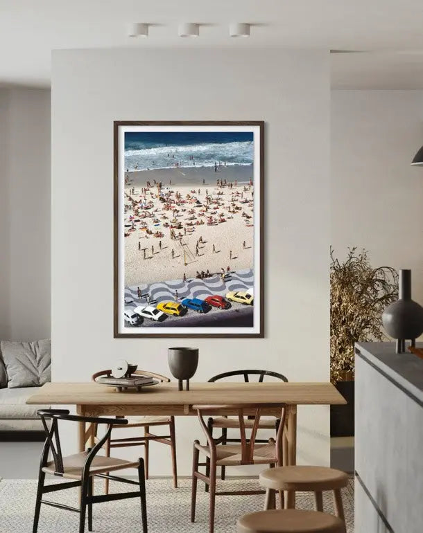Copacabana Beach Brazil by Slim Aarons presented in a curated interior design
