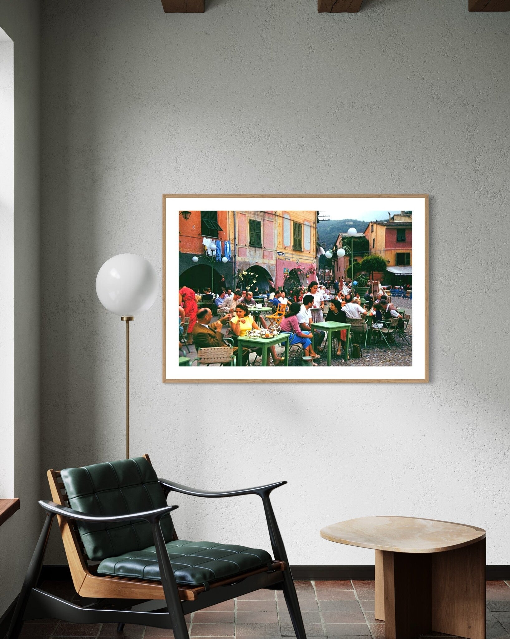 Portofino Cafe 1951 by Thurston Hopkins showcased in a designer room setting