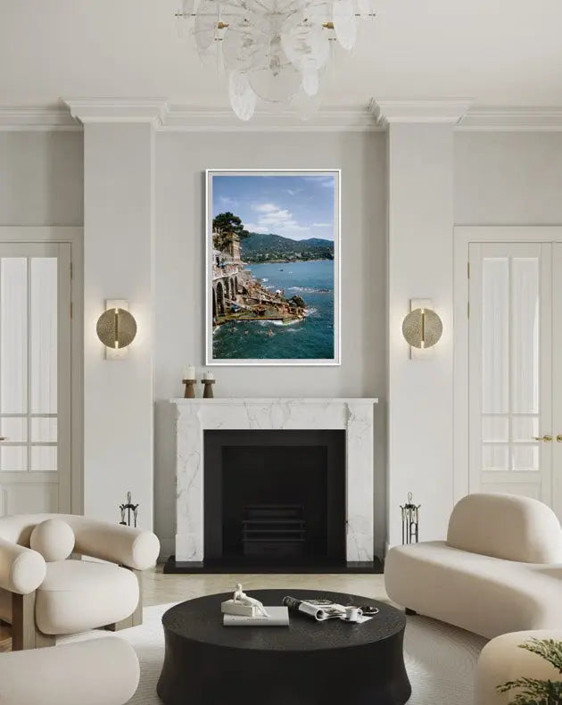 Rapallo in Italy by Slim Aarons featured in an elegant interior space