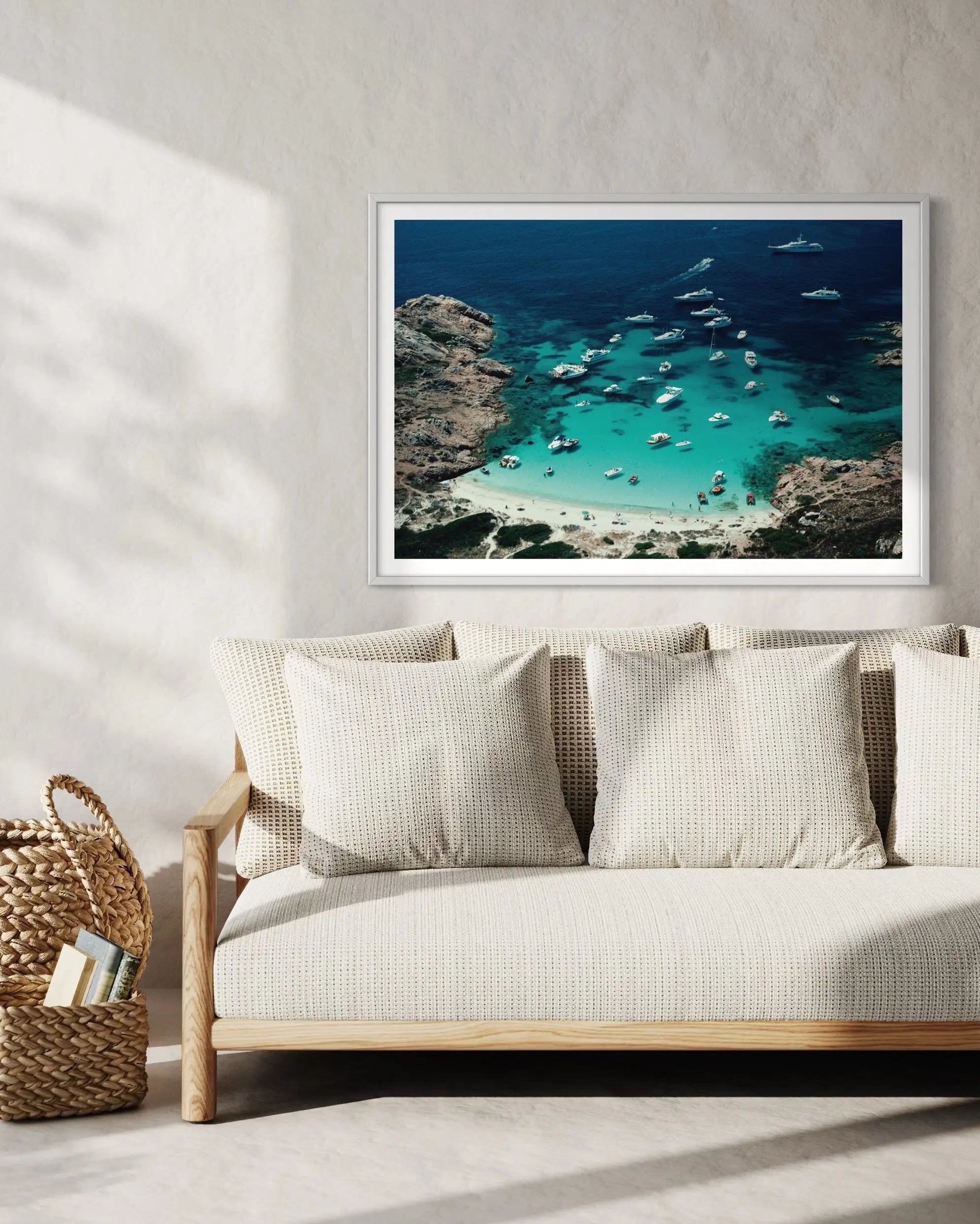 Porto Rotondo by Slim Aarons showcased in a designer room setting