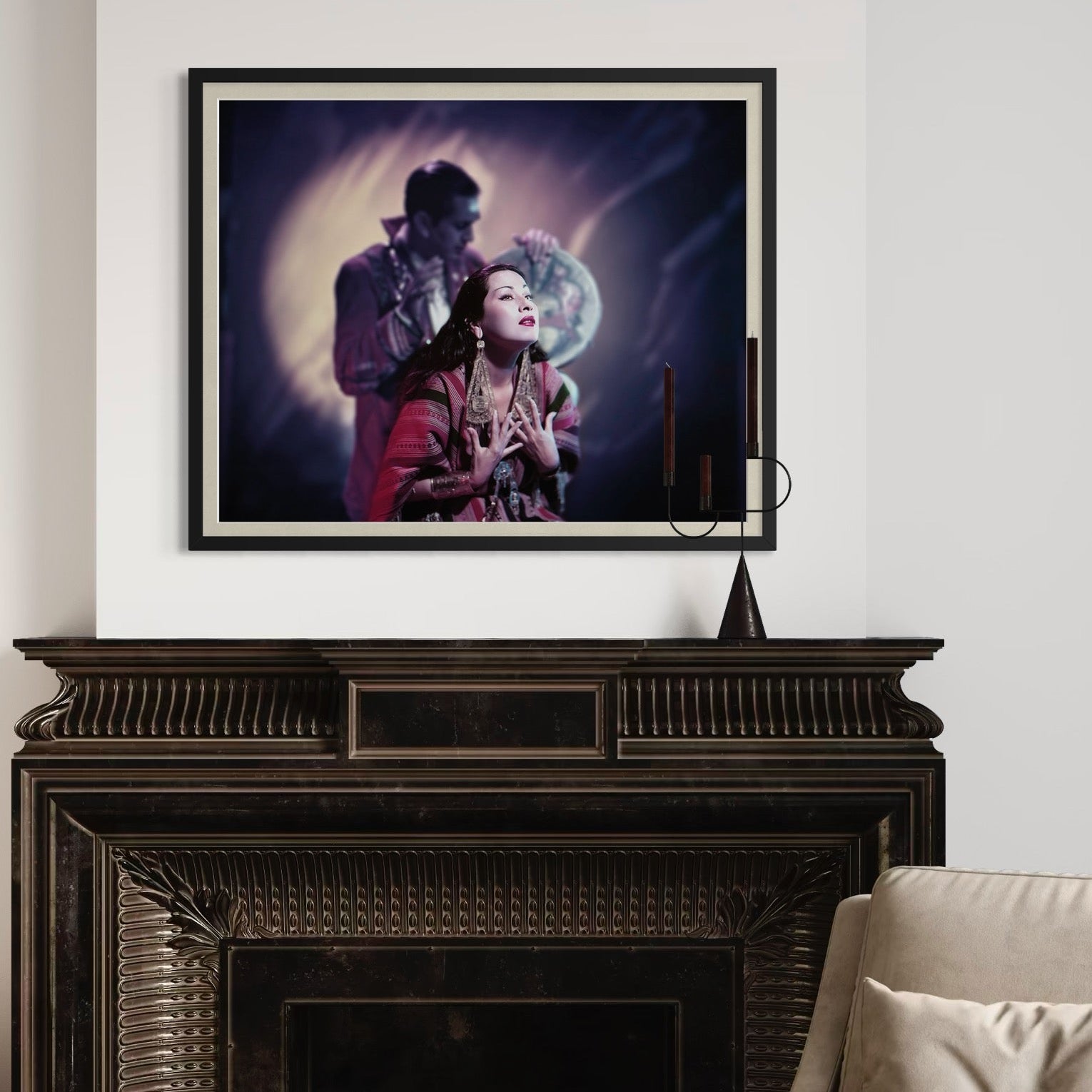 Yma Sumac portrait by Tom Kelley Archive, Getty Images Gallery fine-art photography print on matte archival paper, framed by The Picturalist.