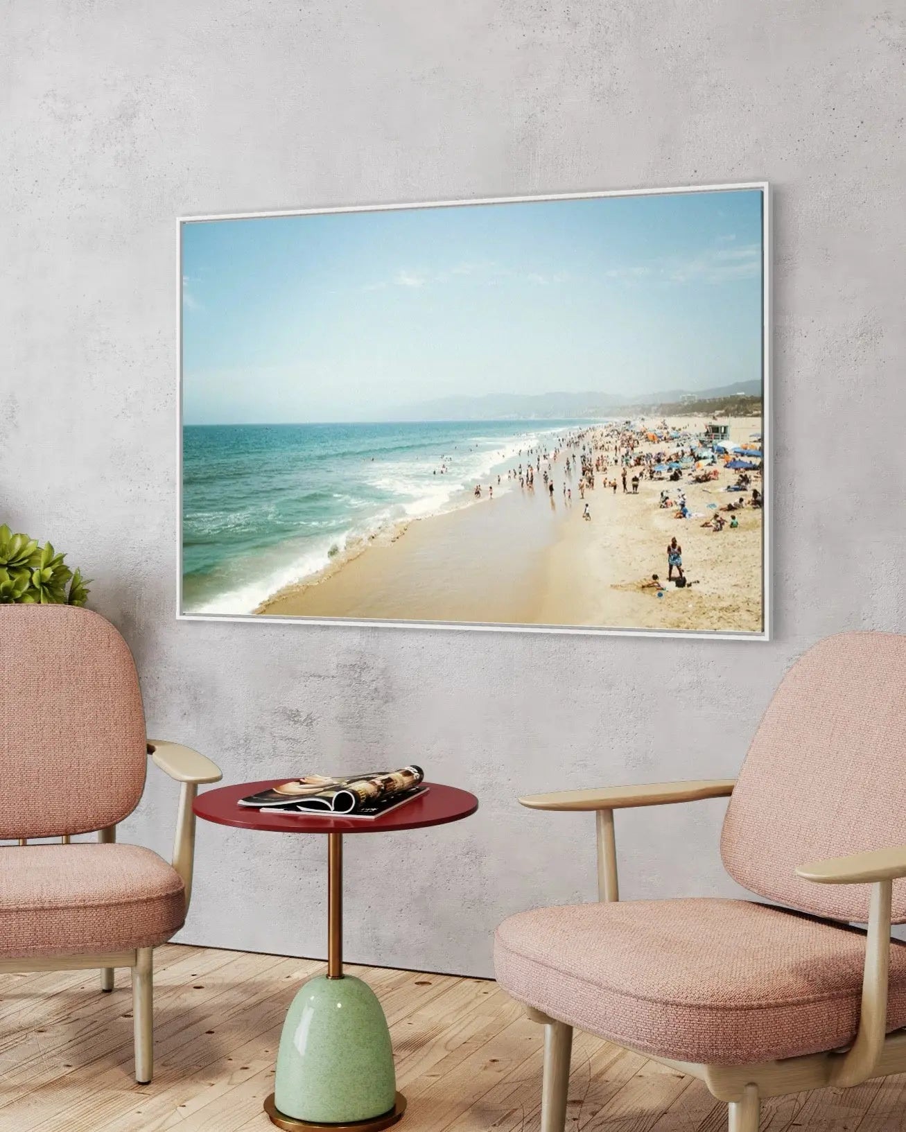 California Beach Day by J. Chau featured in an elegant interior space