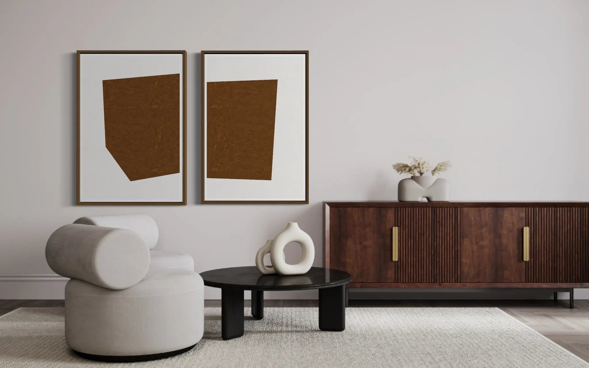 Rapture 1 by Alejandro Franseschini displayed in a modern living room interior