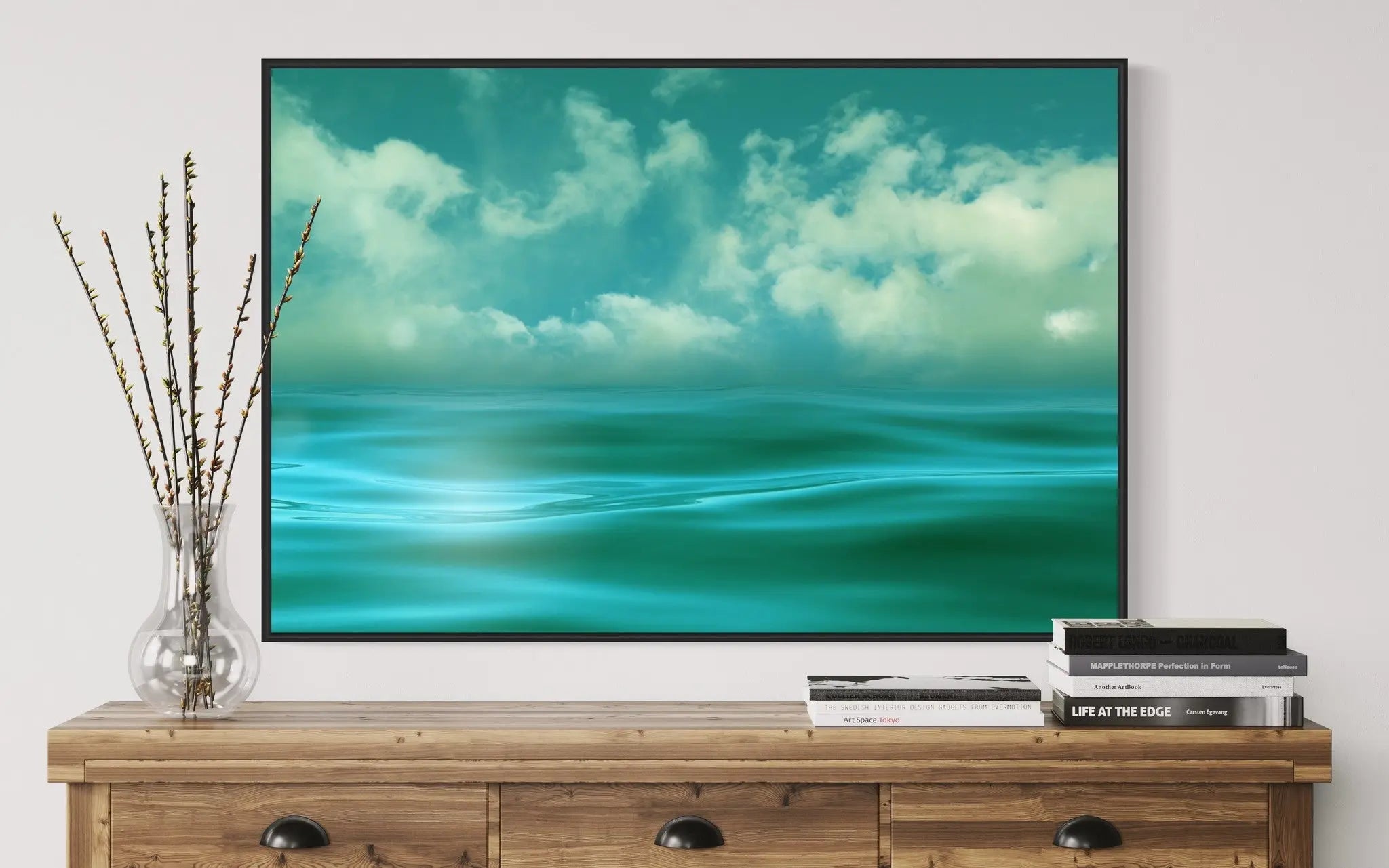 Ambivert by Karen Thom displayed in a modern living room interior