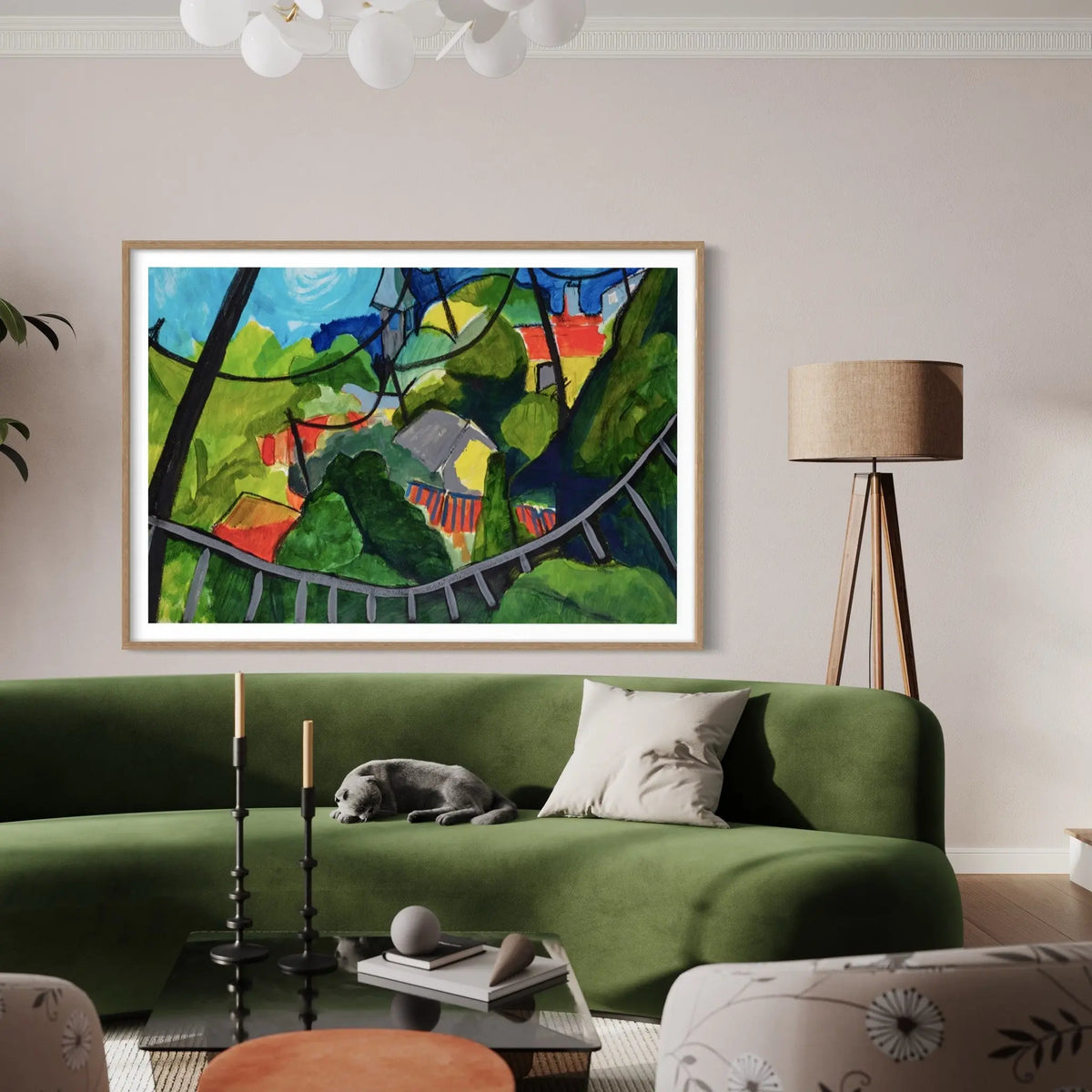 Santa Fe Sur by Evelyn Ogly displayed in a modern living room interior