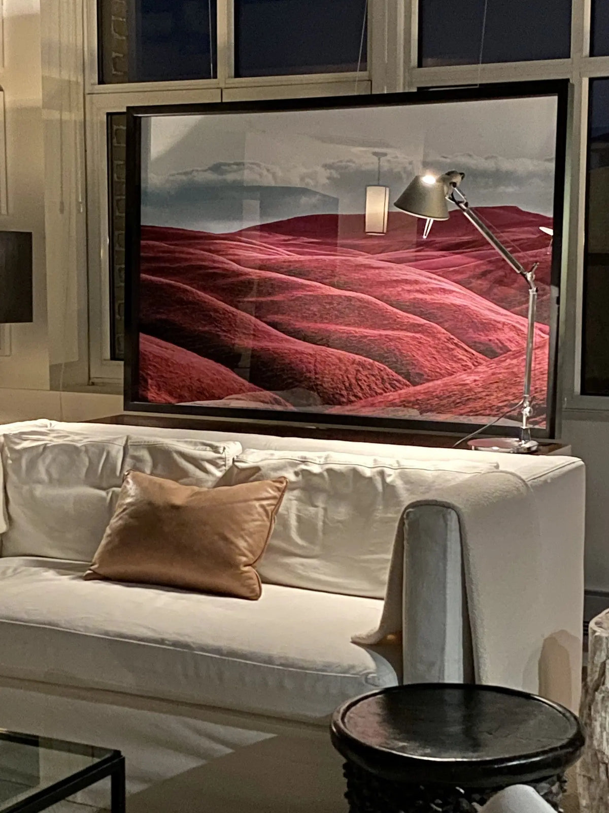 Fiction by Francesco Alessandrini showcased in a designer room setting