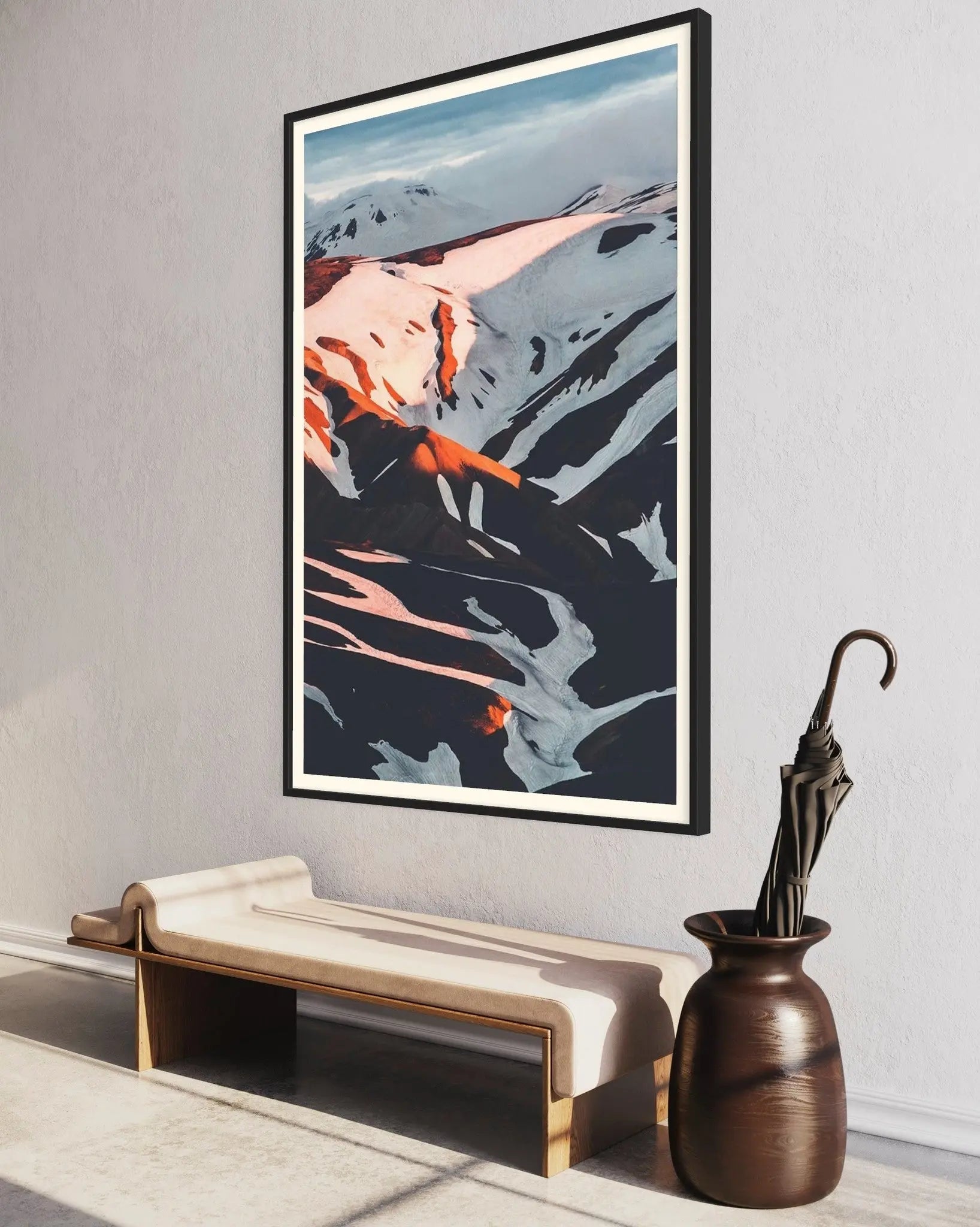 Snow On Sun Valley by N. Niman featured in an elegant interior space