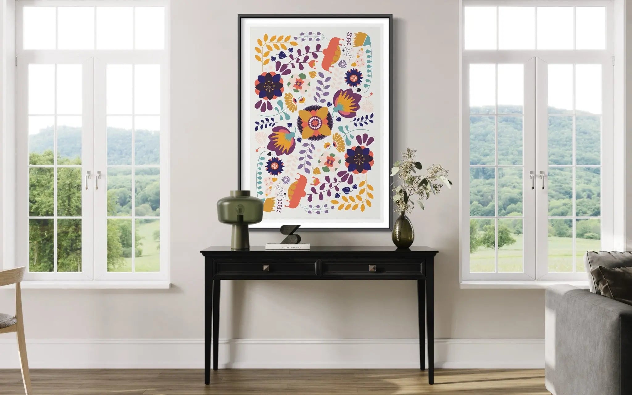 Floral Composition by Francesco Alessandrini styled in a contemporary interior setting