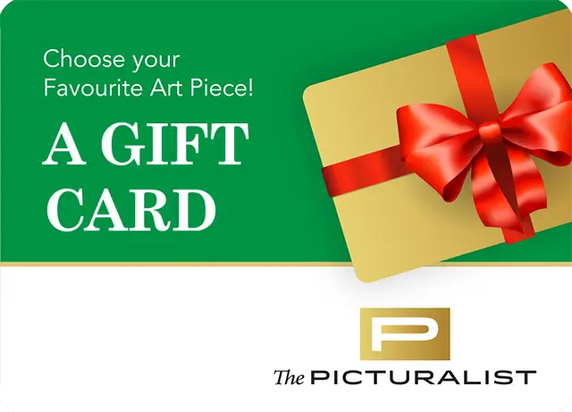 Give the Gift of Curated Art showcased in a designer room setting