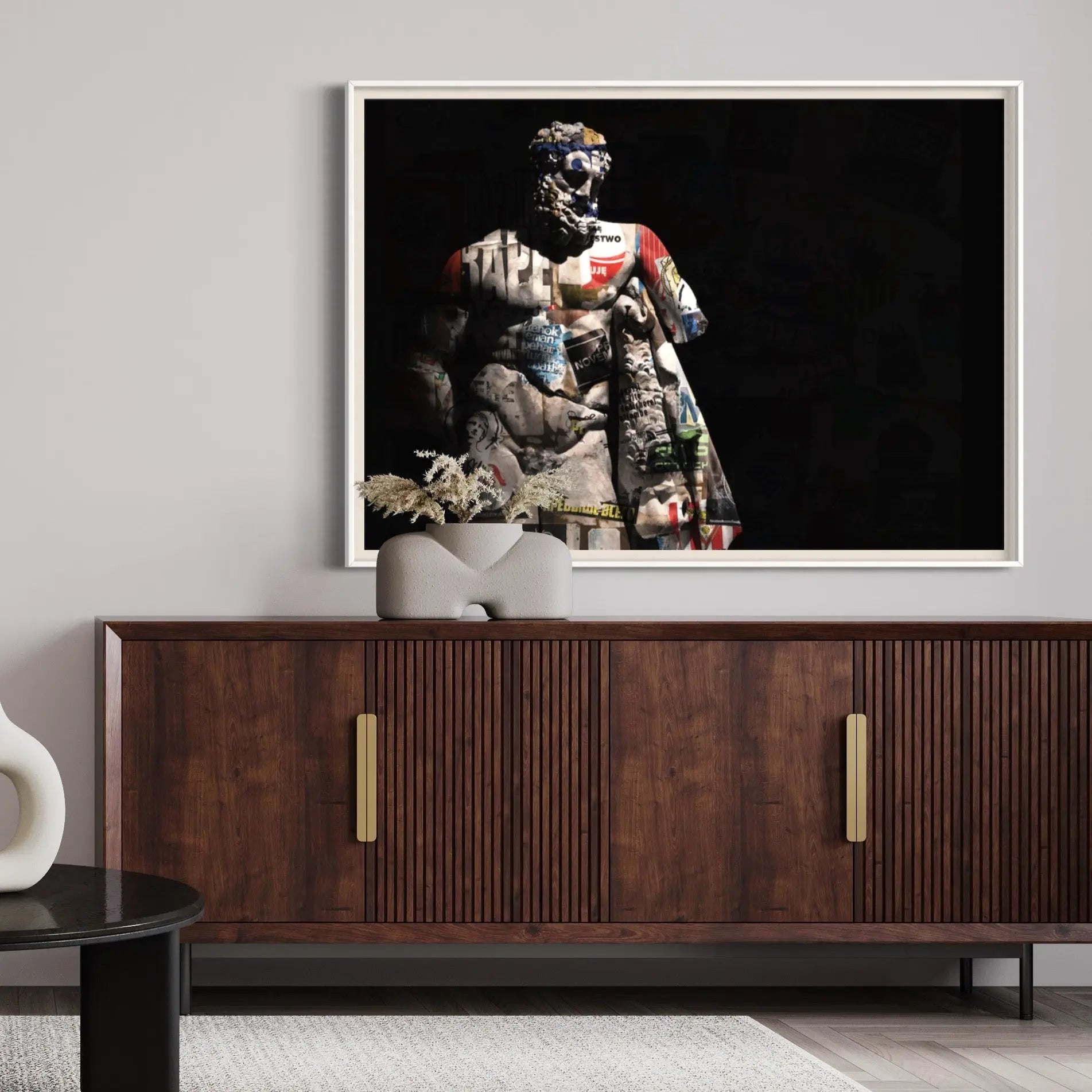 Hercules Work Stories by Francesco Alessandrini displayed in a modern living room interior