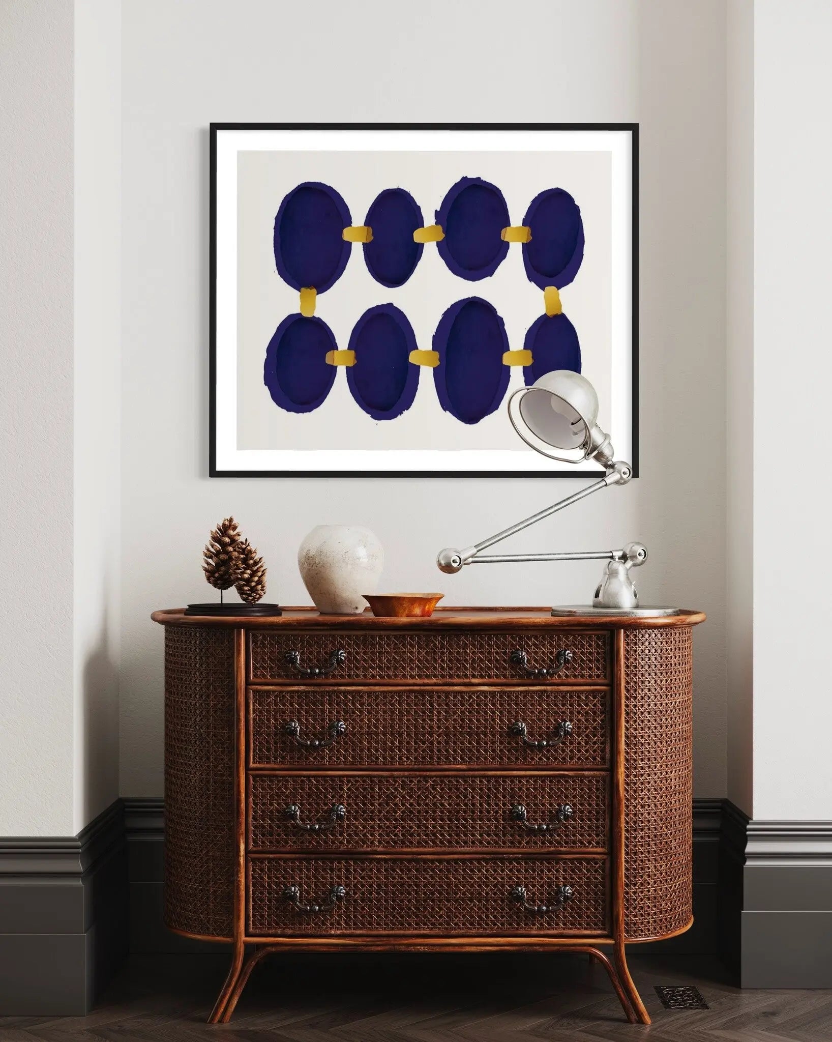 Connected by Alejandro Franseschini displayed in a modern living room interior