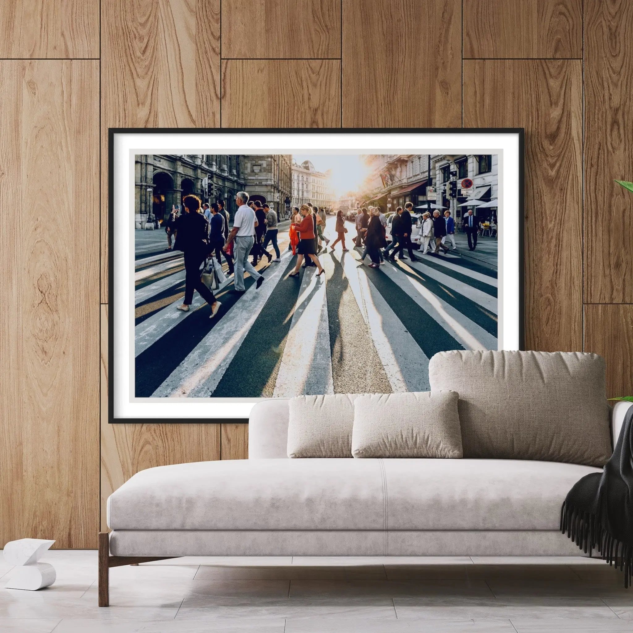 Out In The City by P. Kolln showcased in a designer room setting