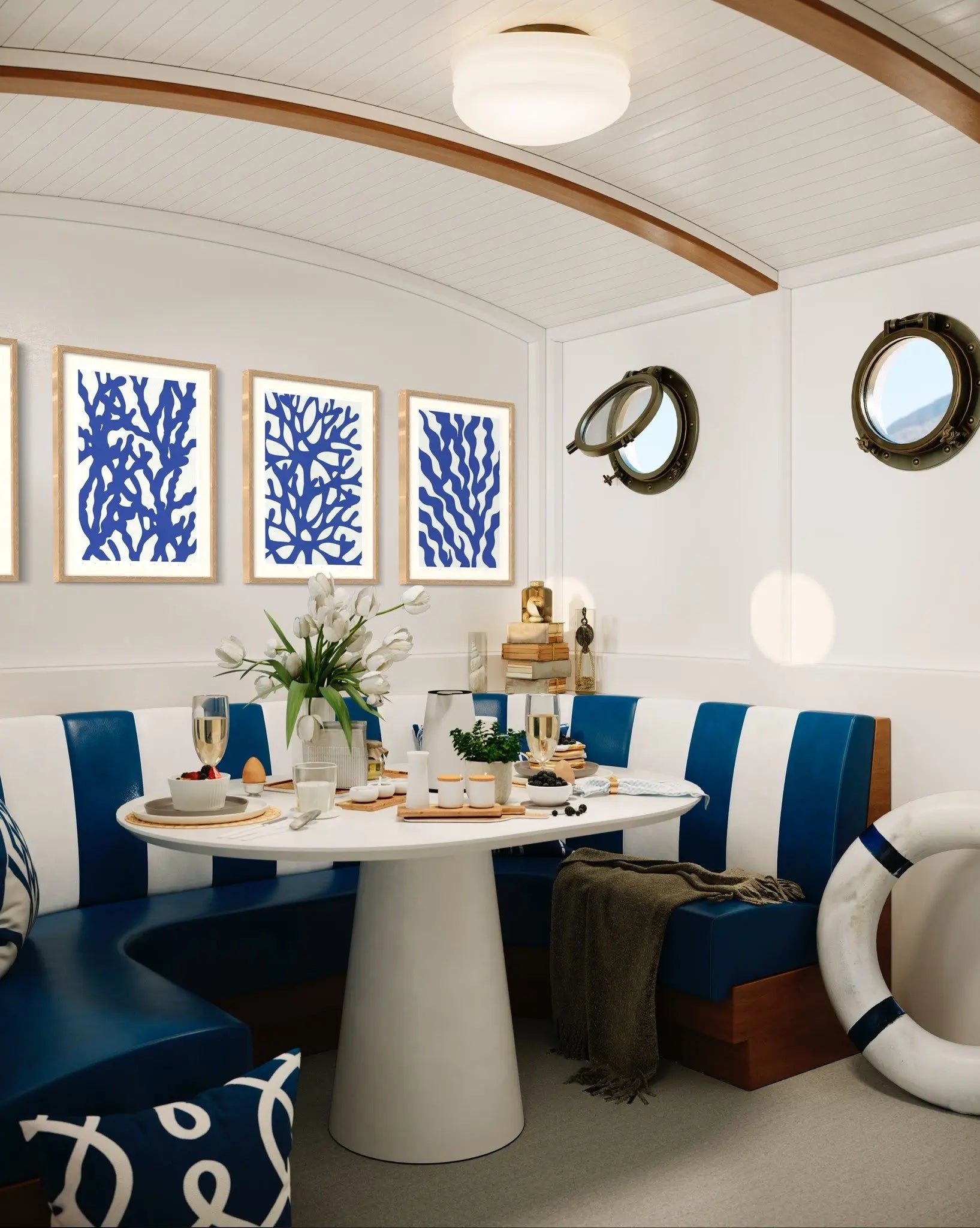 Sea Flora 3 by Alejandro Franseschini displayed in a modern living room interior