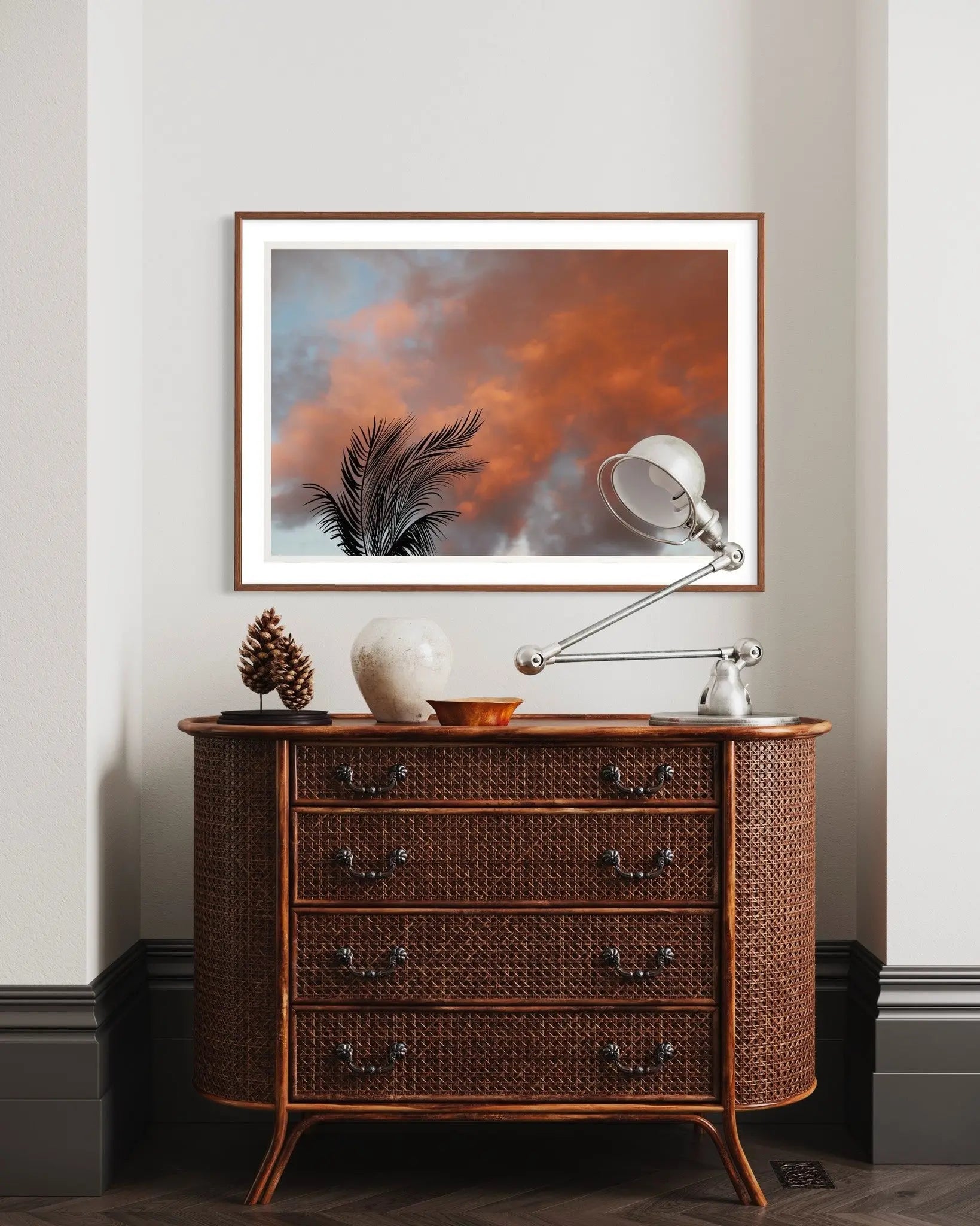 Pause by Karen Thom showcased in a designer room setting